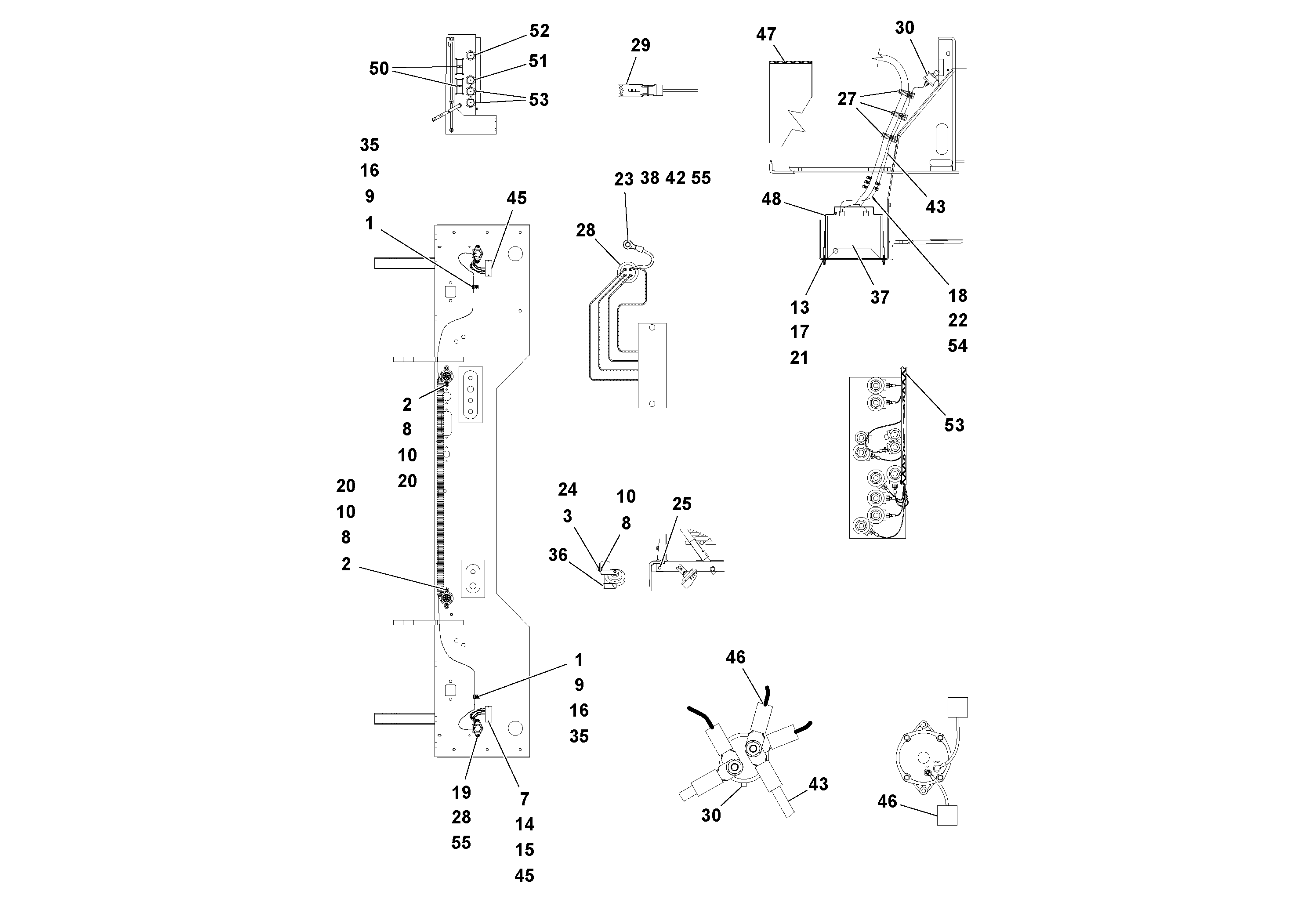 Схема запчастей Volvo PF2181 - 99410 Electrical Arrangement PF2181 S/N 197473-