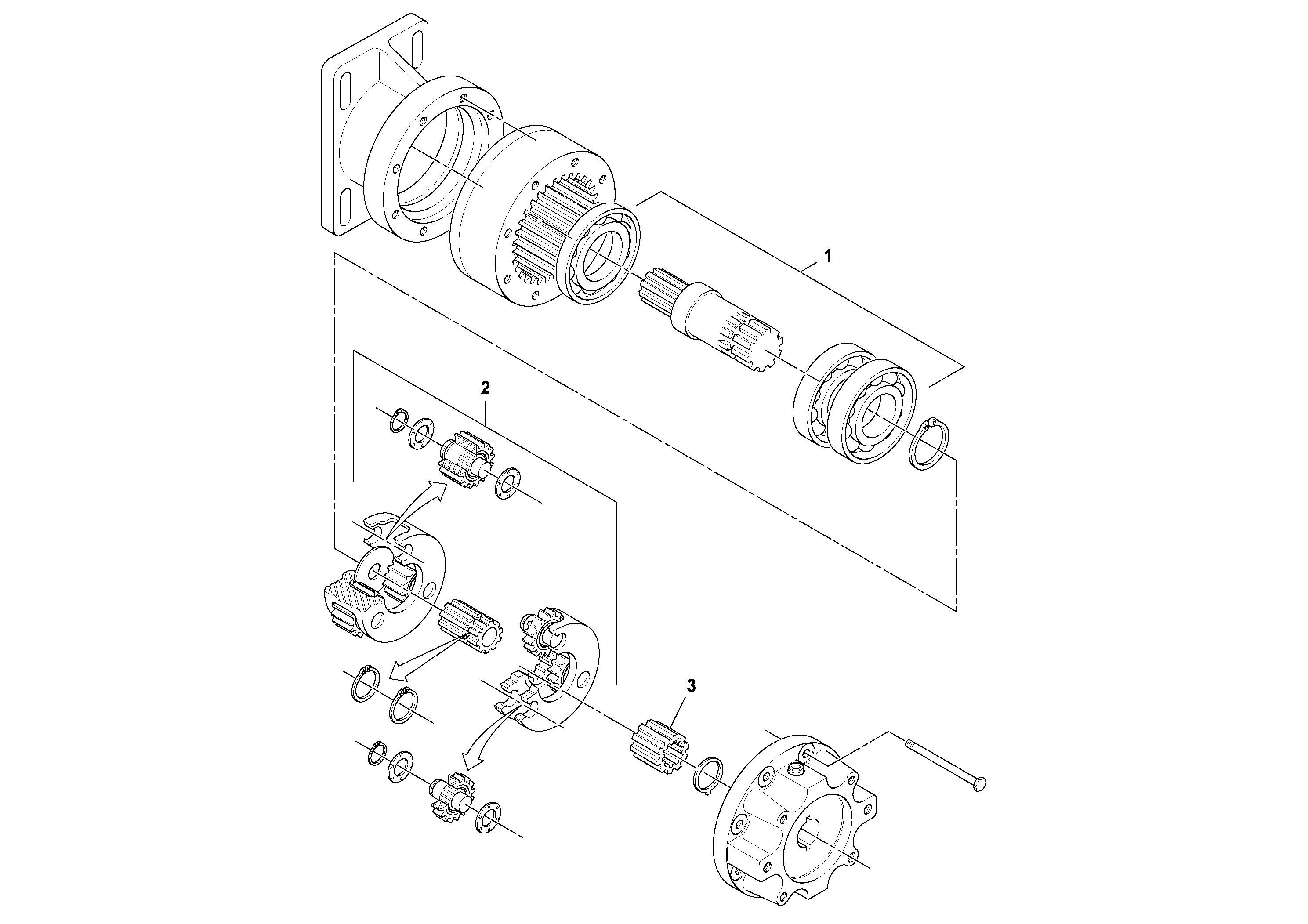 Схема запчастей Volvo PF2181 - 101201 Planetary Assembly PF2181 S/N 197473-