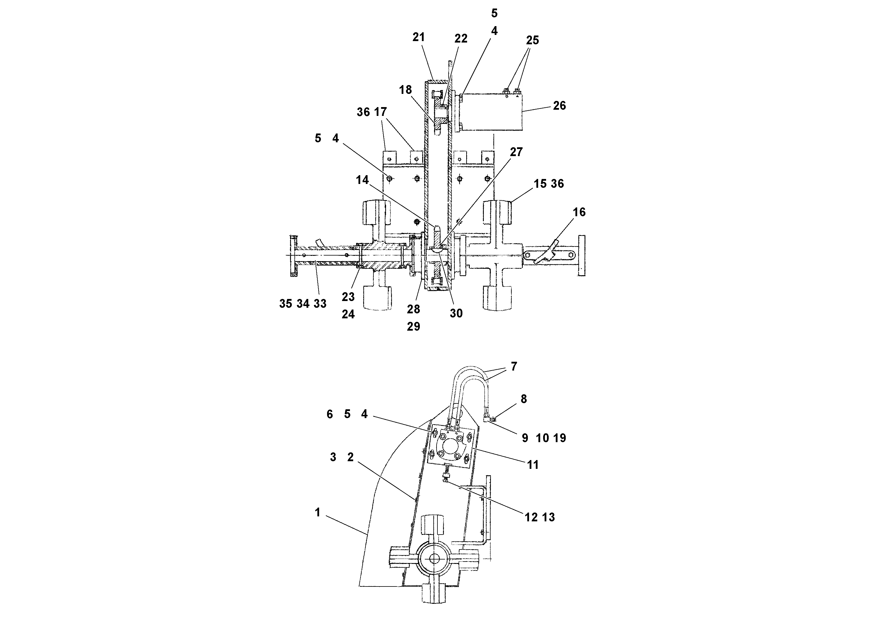 Схема запчастей Volvo PF2181 - 96371 Mixer/agitator Assembly PF2181 S/N 200987-