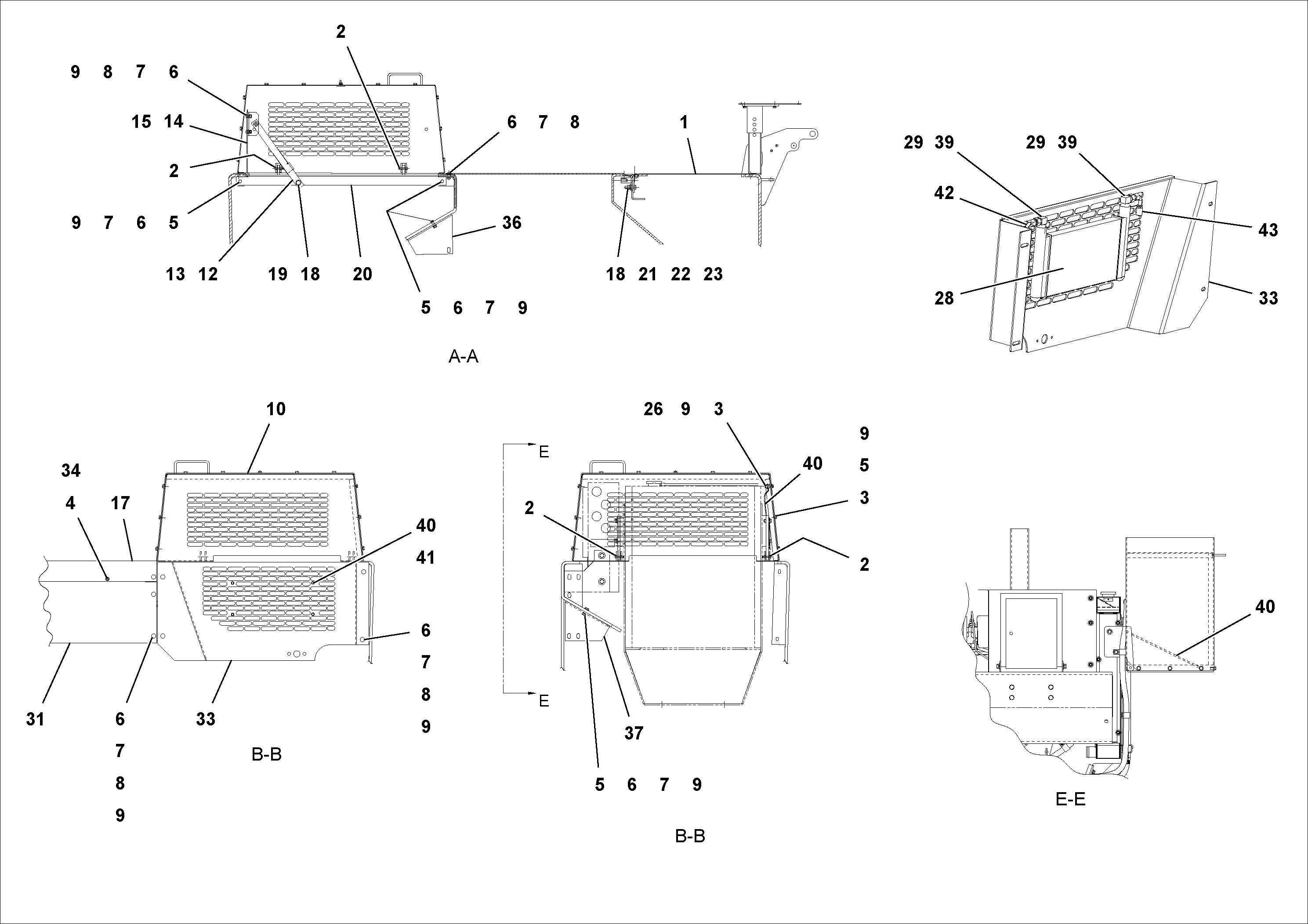 Схема запчастей Volvo PF2181 - 92292 Deck Plate Arrangement PF2181 S/N 197473-