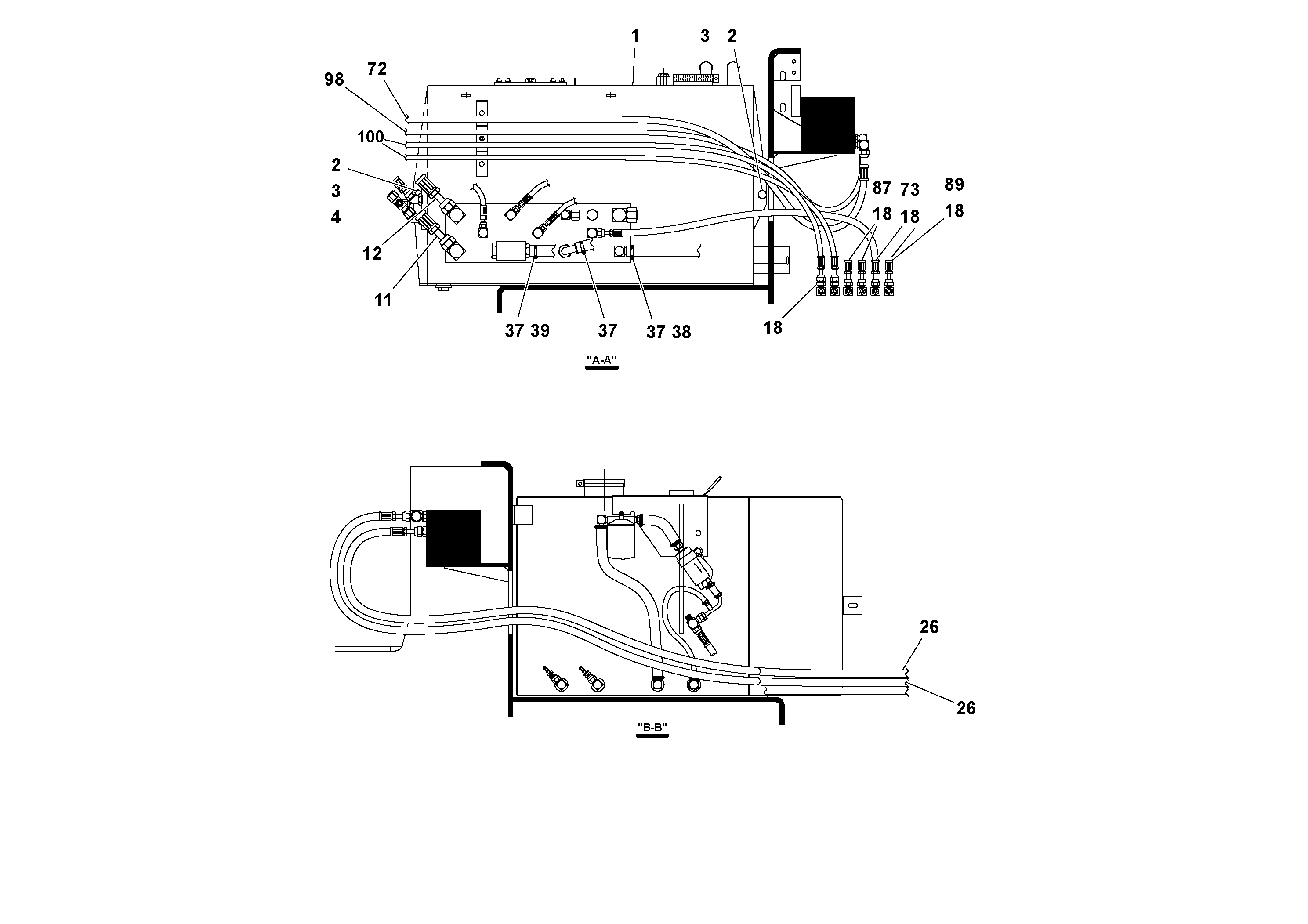 Схема запчастей Volvo PF2181 - 100579 Hydraulic Arrangement PF2181 S/N 197473-