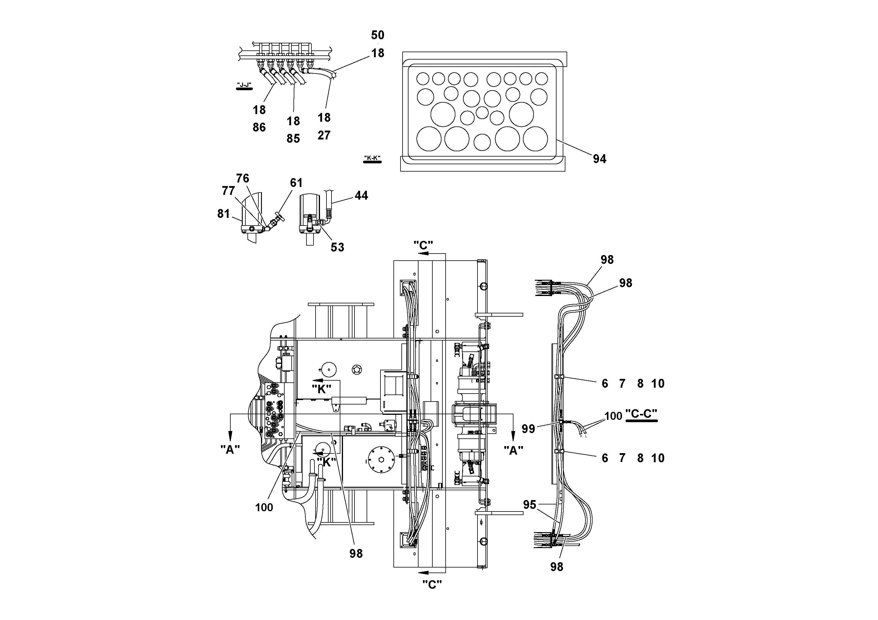 Схема запчастей Volvo PF2181 - 91706 Hydraulic Arrangement PF2181 S/N 197473-