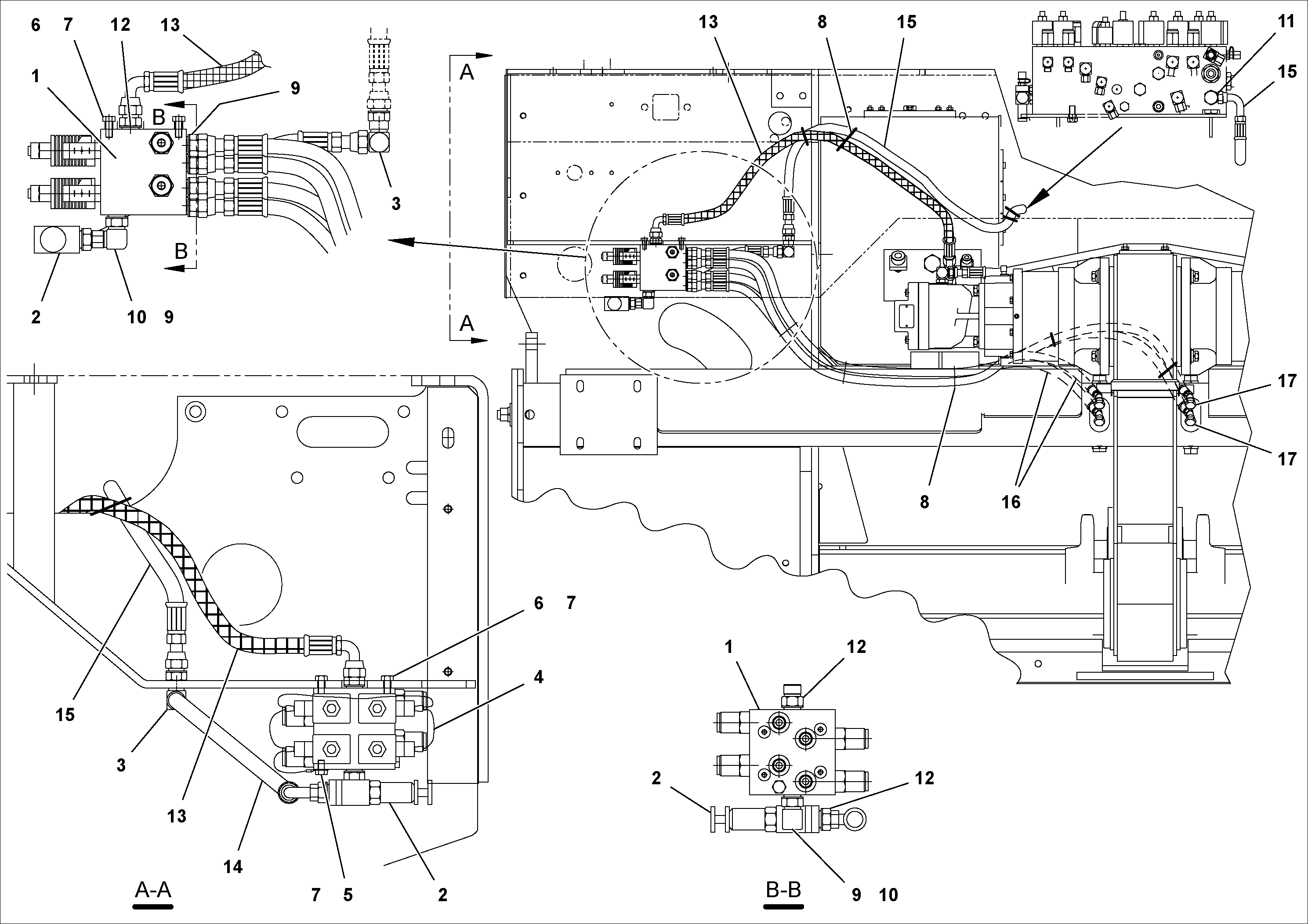 Схема запчастей Volvo PF2181 - 98485 Hydraulic Arrangement PF2181 S/N 197473-