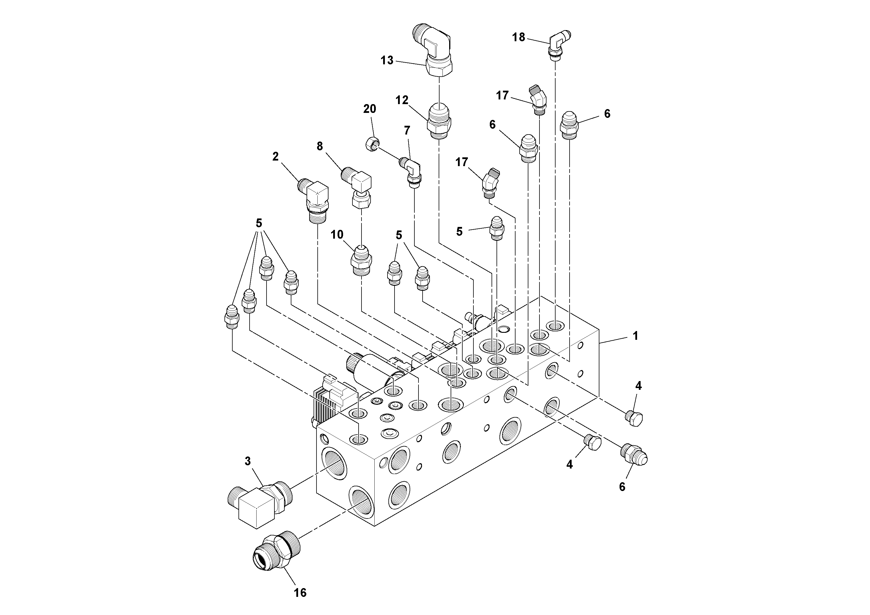 Схема запчастей Volvo PF6160 - 92364 Rear Valve Assembly PF6160/PF6170