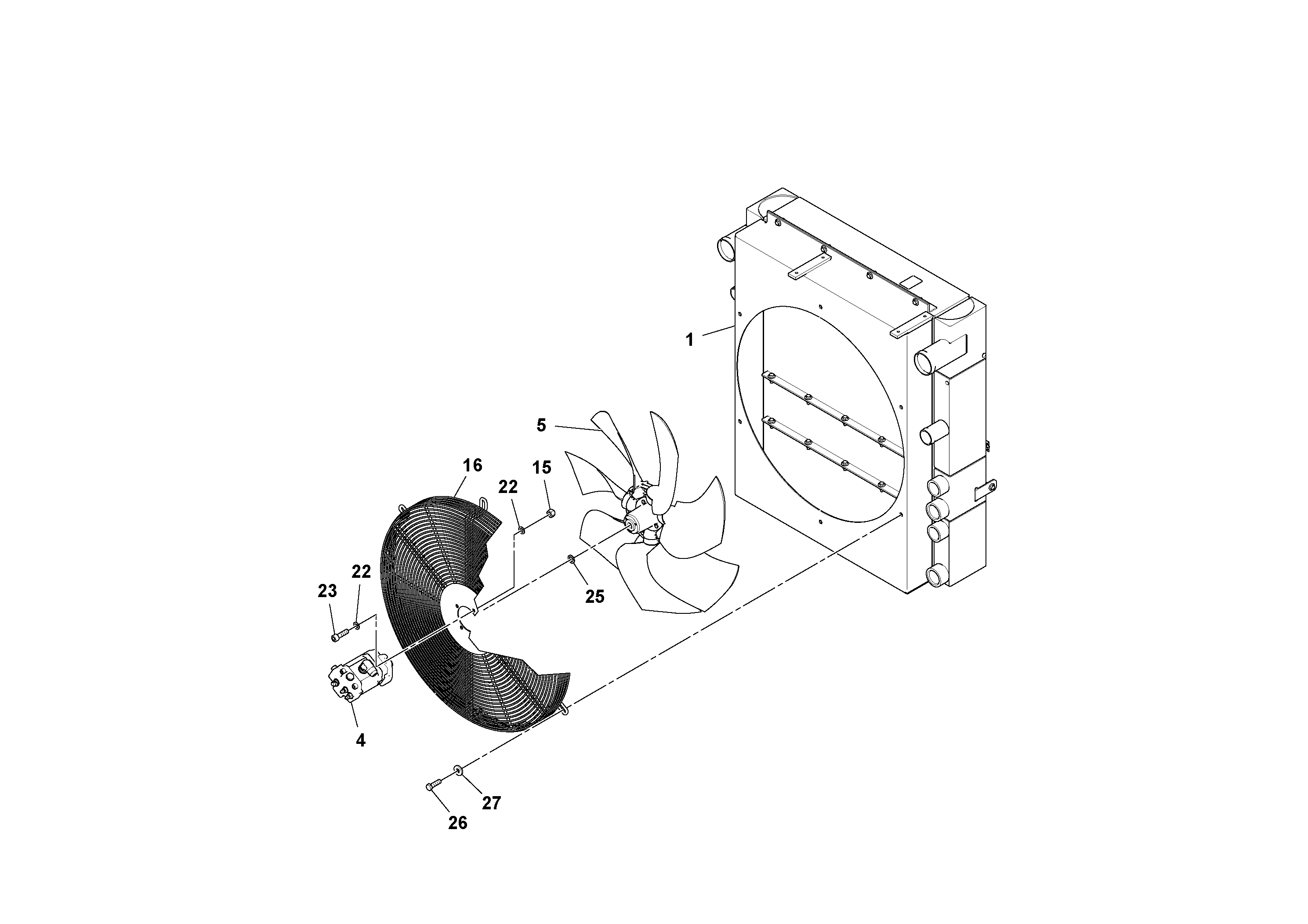 Схема запчастей Volvo PF6160 - 97870 Cooling Package Assembly PF6160/PF6170