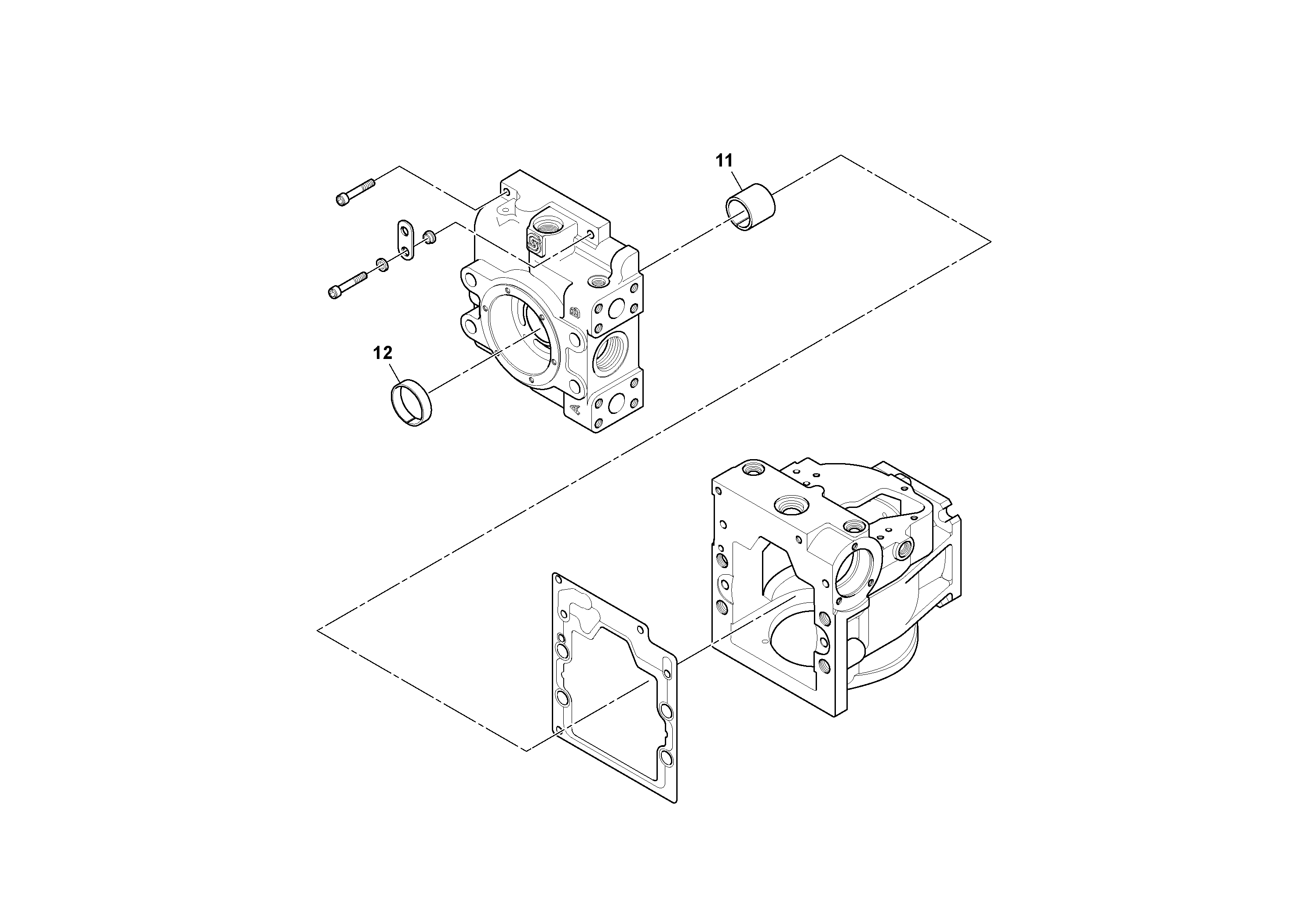 Схема запчастей Volvo PF6160 - 91491 Гидронасос (основной насос) PF6160/PF6170