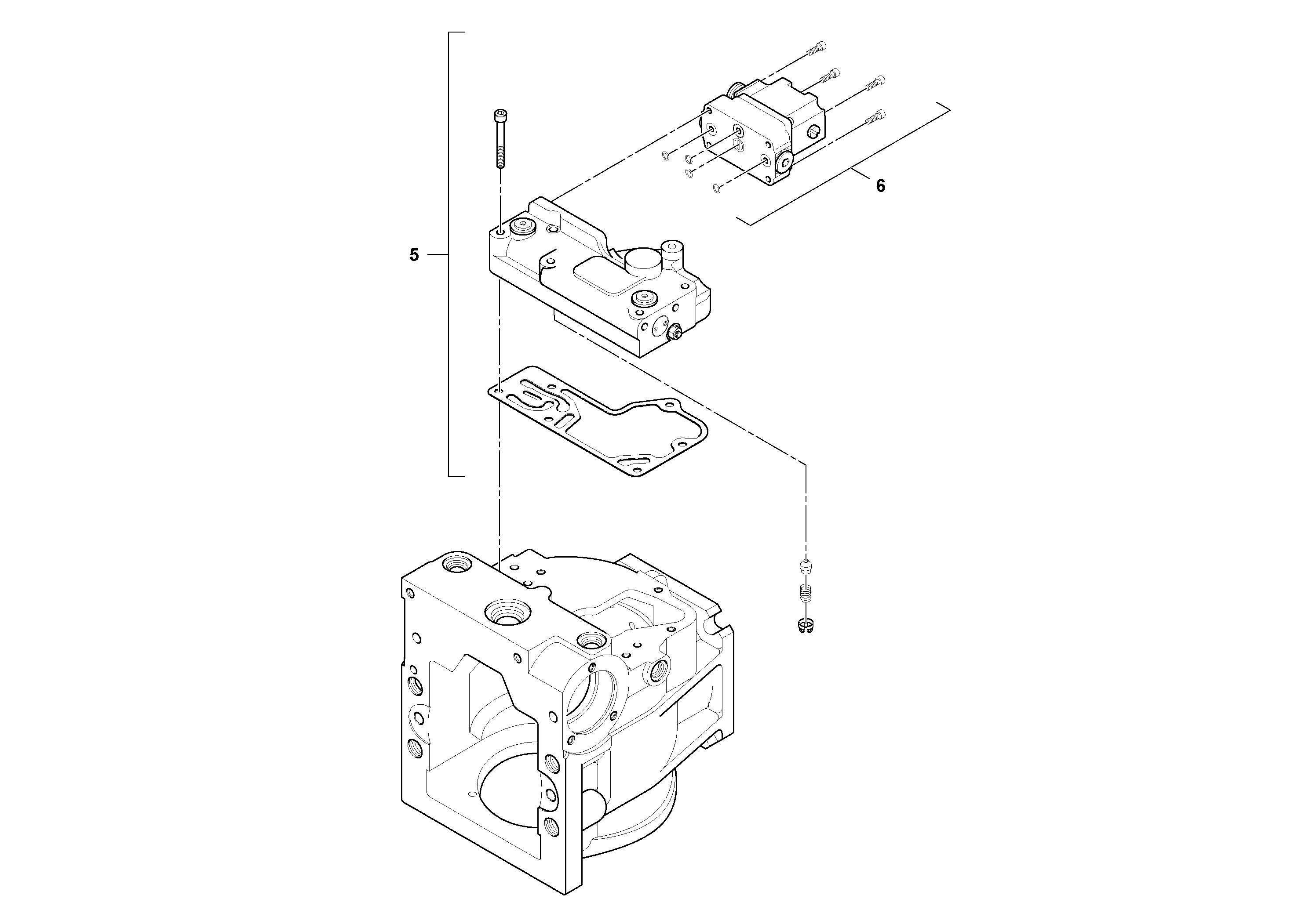 Схема запчастей Volvo PF6160 - 92472 Гидронасос (основной насос) PF6160/PF6170