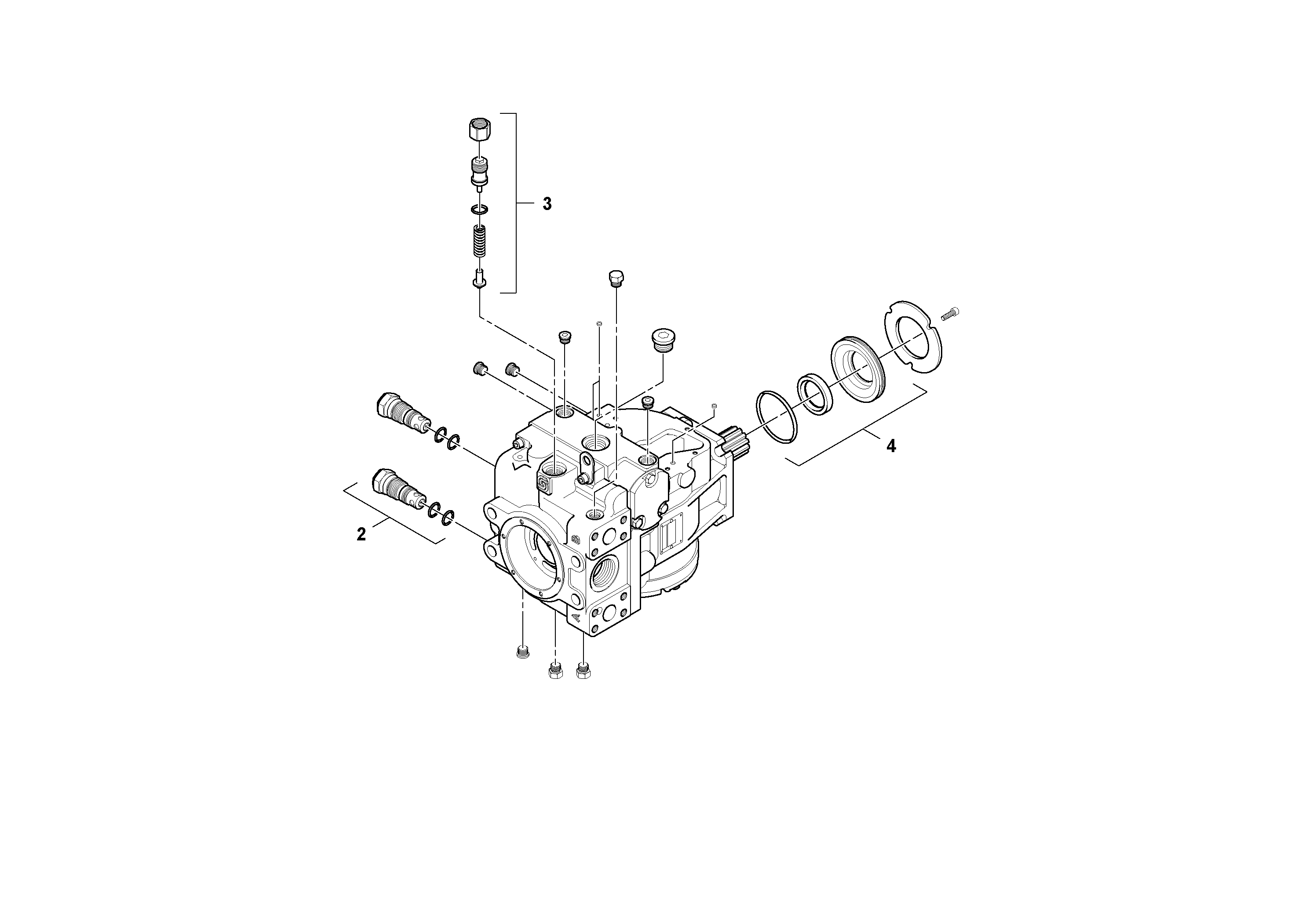 Схема запчастей Volvo PF6160 - 92488 Гидронасос (основной насос) PF6160/PF6170