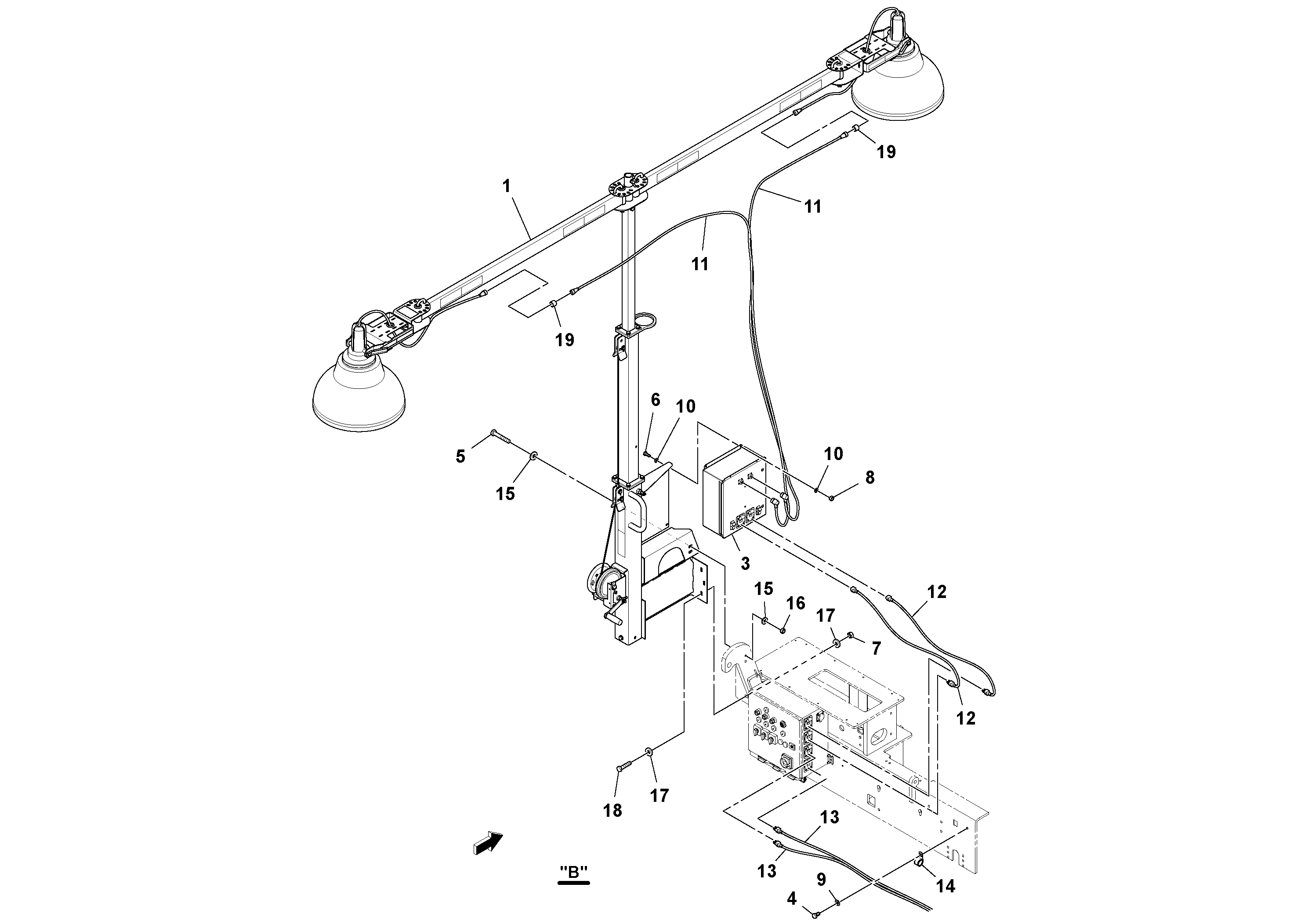 Схема запчастей Volvo PF6160 - 94644 Light Tower Kit PF6160/PF6170