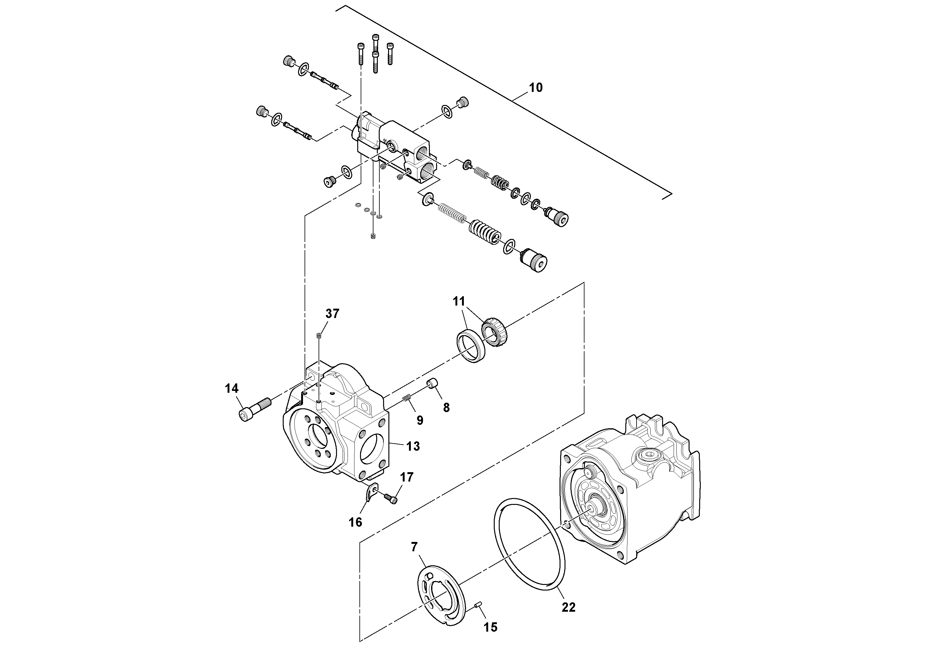 Схема запчастей Volvo PF6160 - 96295 Насос PF6160/PF6170