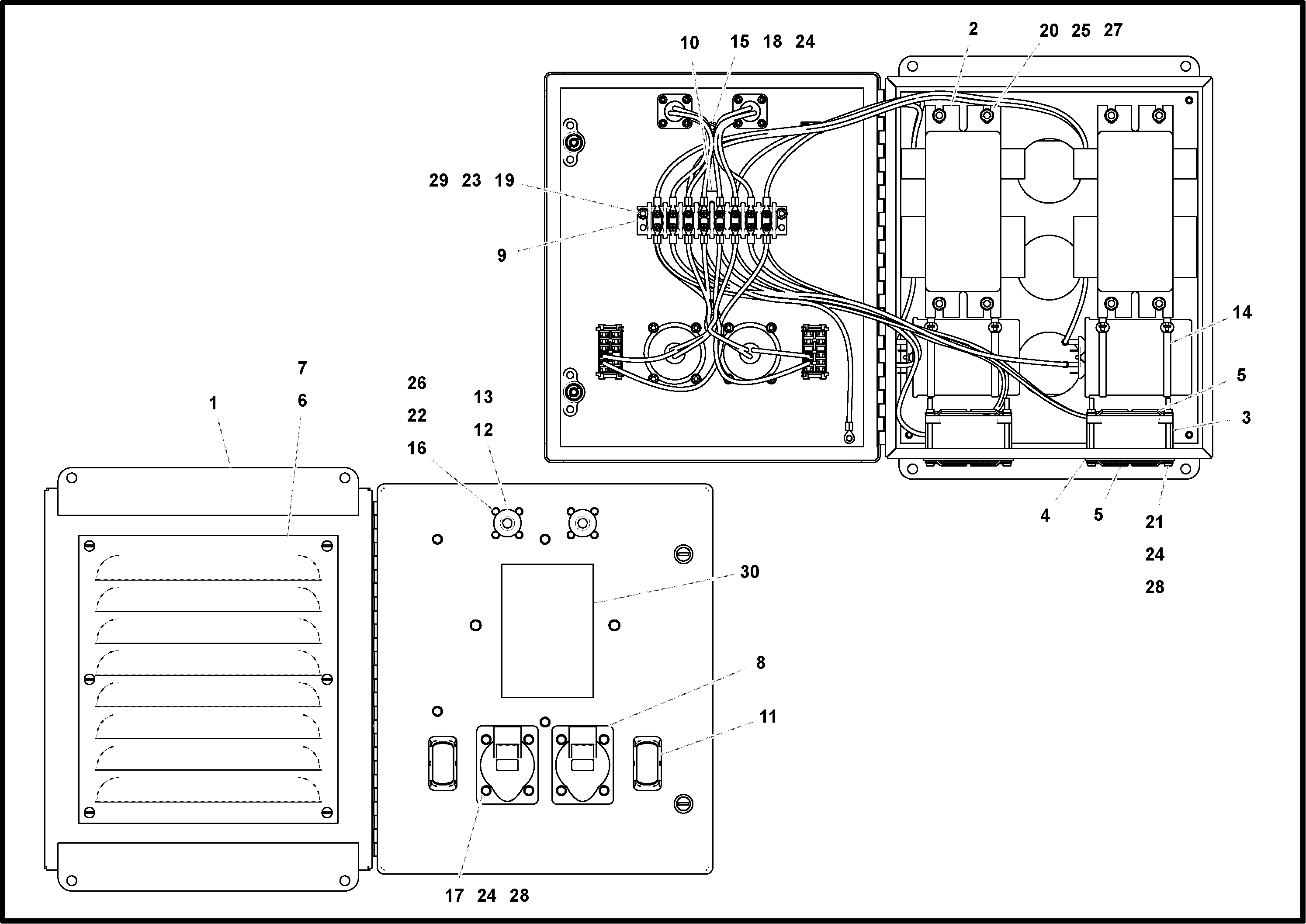 Схема запчастей Volvo PF6160 - 95028 Junction Box PF6160/PF6170