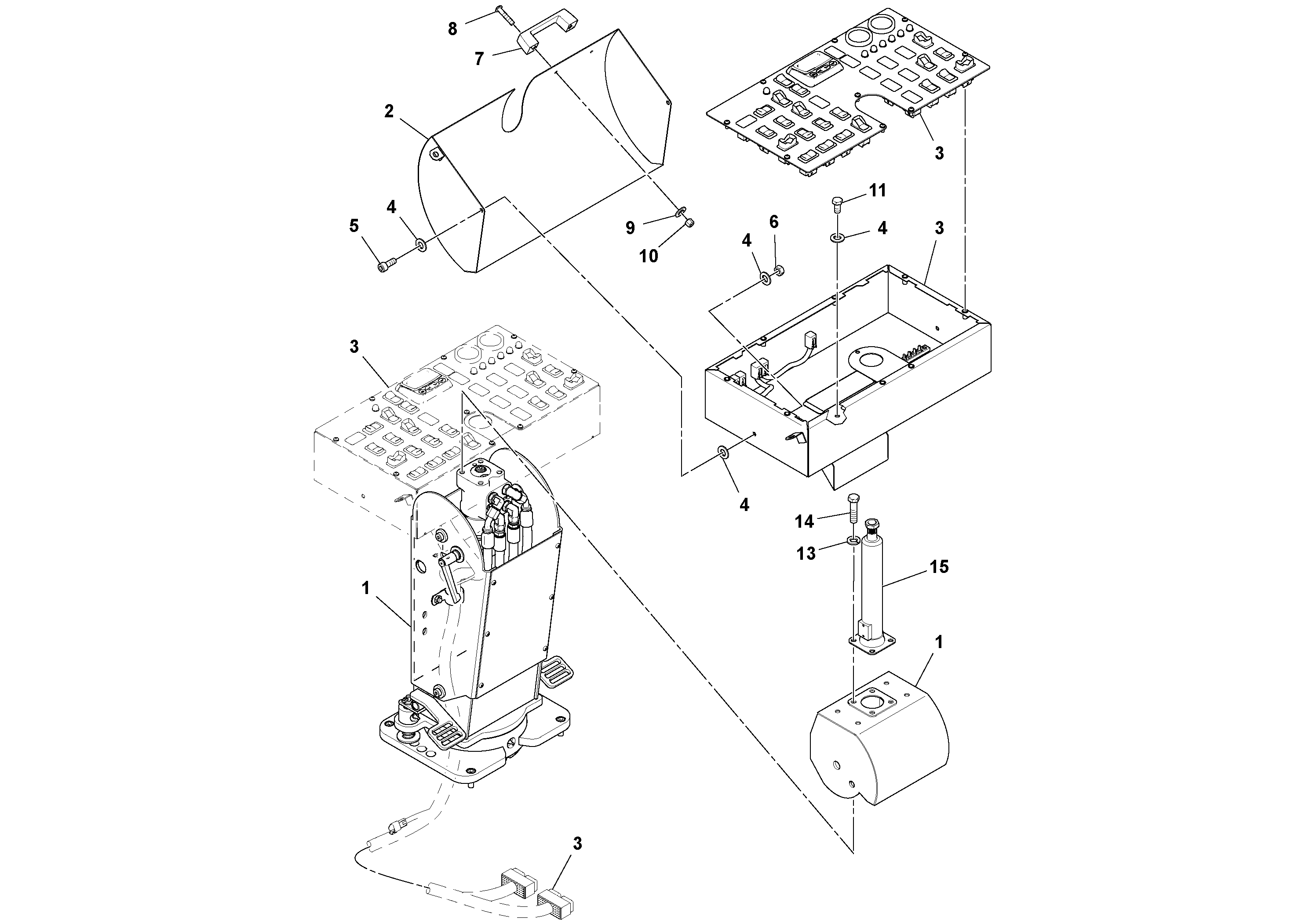 Схема запчастей Volvo PF6160 - 91794 Wheel Console Installation PF6160/PF6170