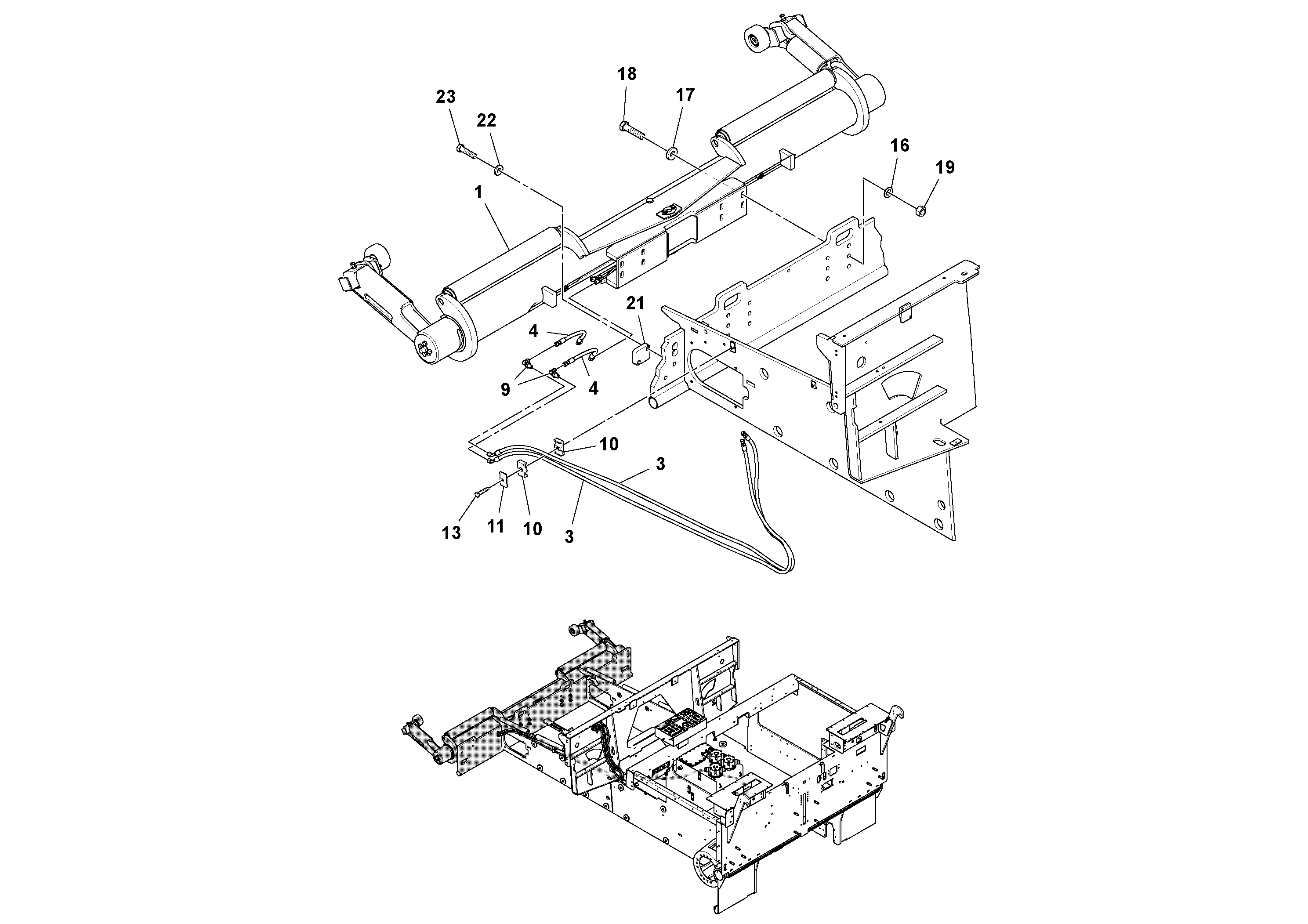 Схема запчастей Volvo PF6160 - 100893 Truck Hitch Installation PF6160/PF6170