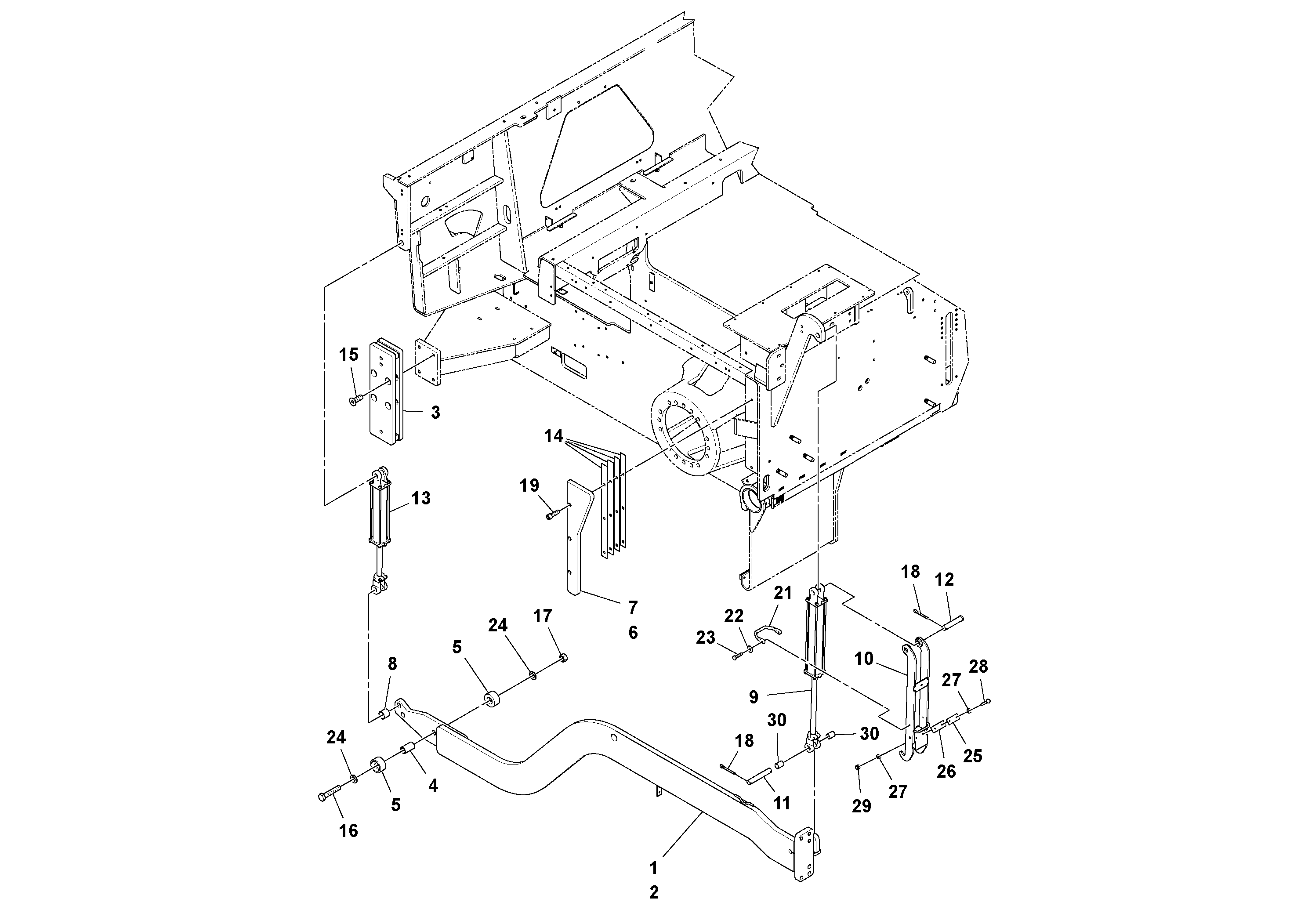 Схема запчастей Volvo PF6160 - 95753 Tow Point Installation PF6160/PF6170