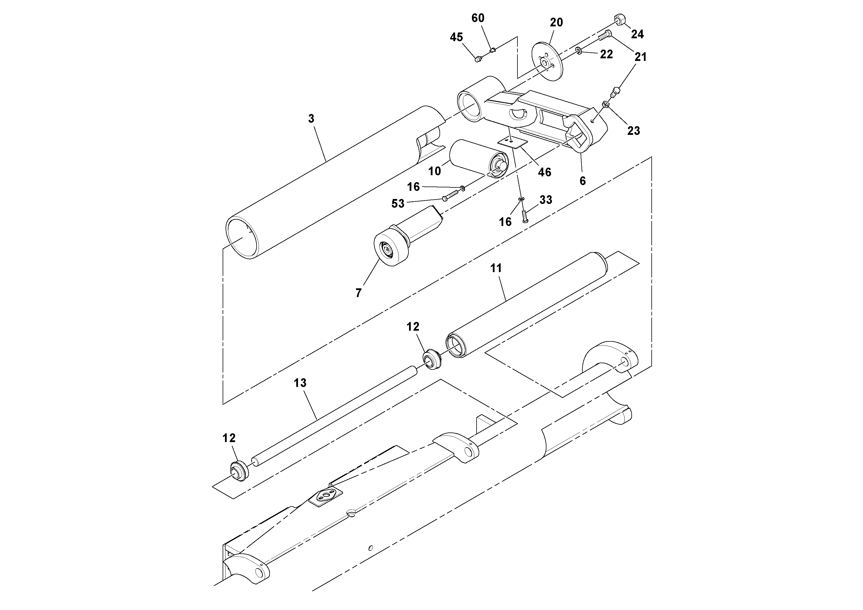 Схема запчастей Volvo PF6160 - 98133 Truck Hitch Assembly PF6160/PF6170