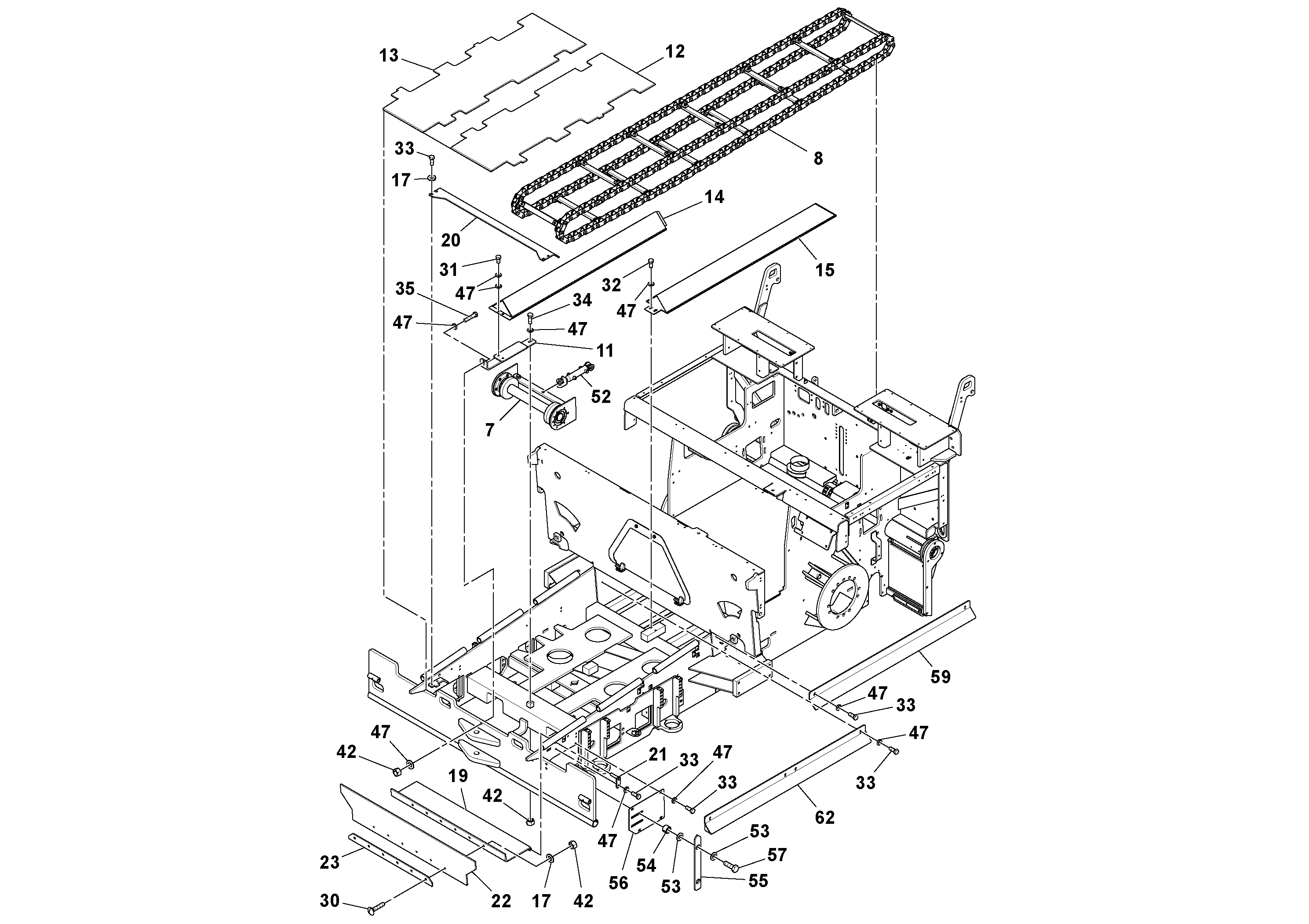 Схема запчастей Volvo PF6160 - 100022 Conveyor Installation PF6160/PF6170