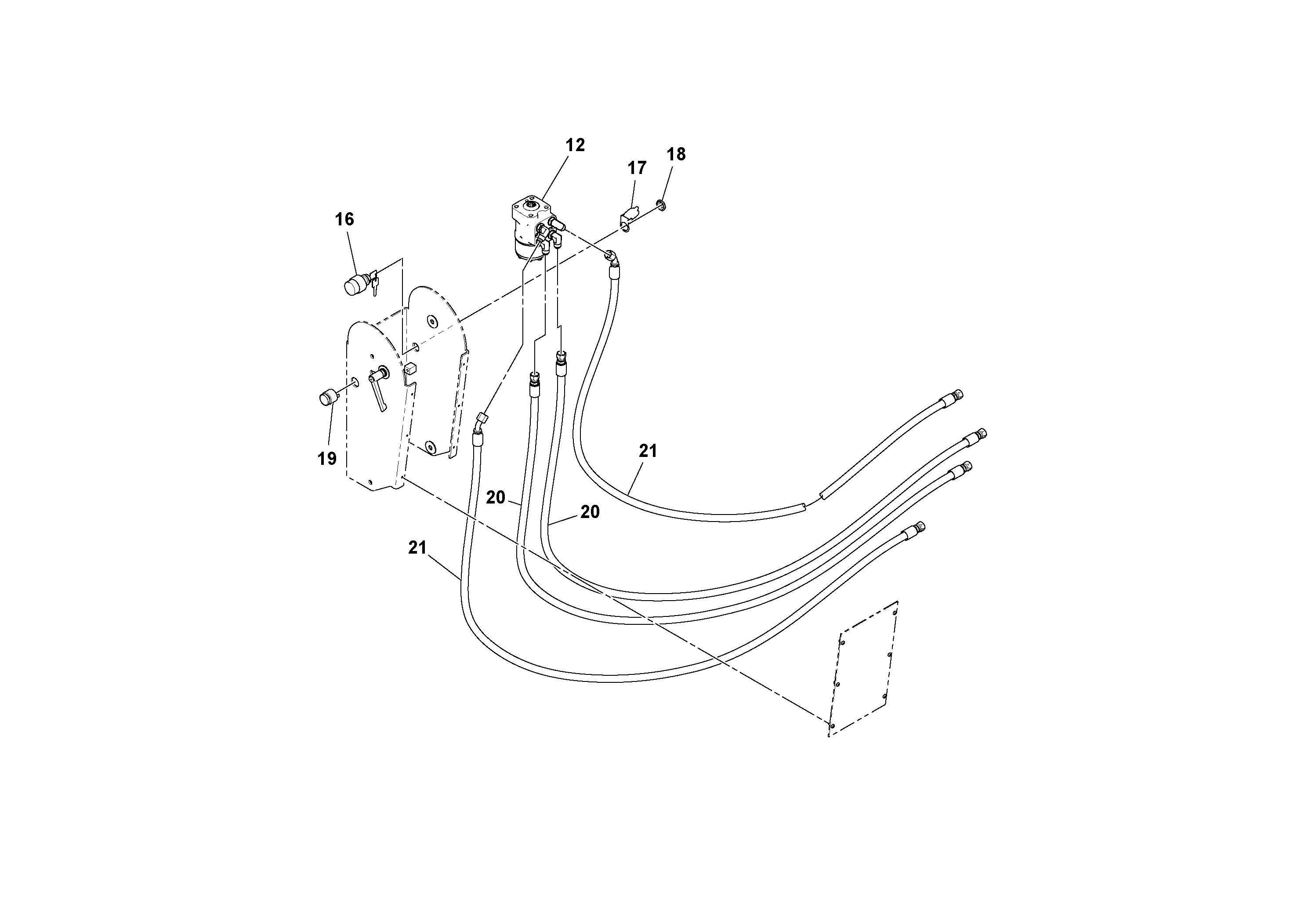 Схема запчастей Volvo PF6160 - 98081 Wheel Console Installation PF6160/PF6170