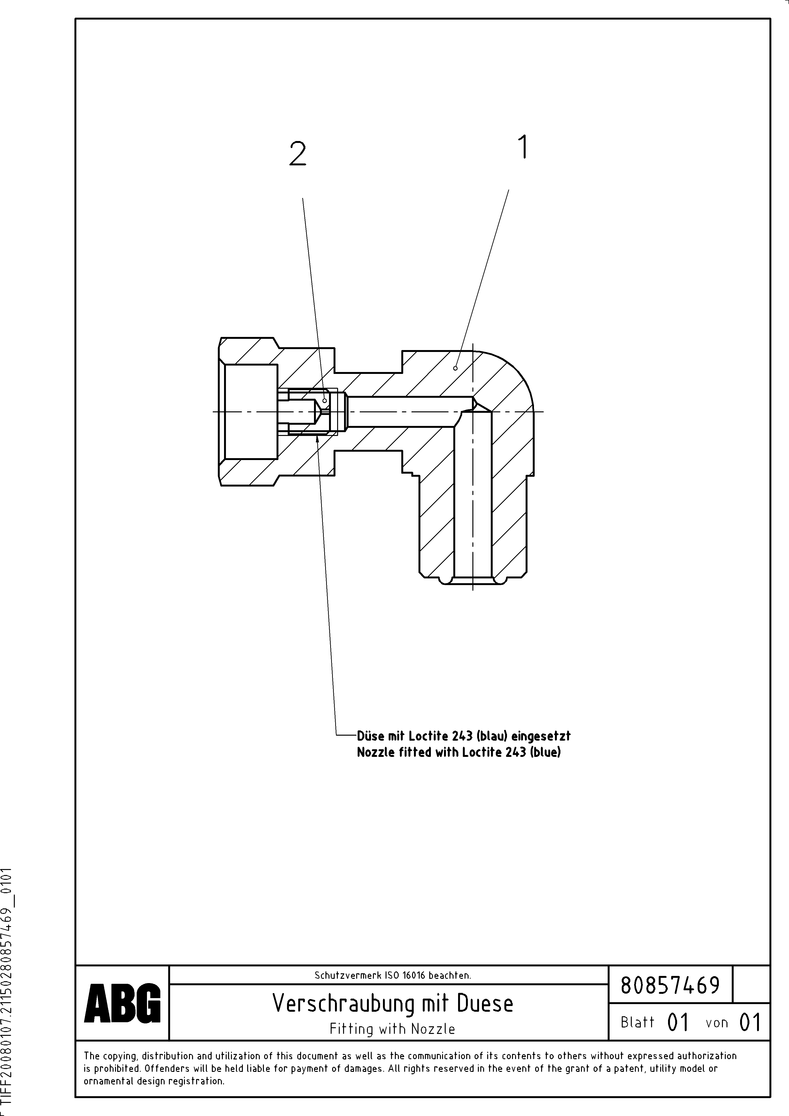 Схема запчастей Volvo PF6160 - 95778 Fitting with nozzle for crown control OMNI 1011 ATT. SCREEDS 3,0 - 9,0M PF6110 PF6160/PF6170