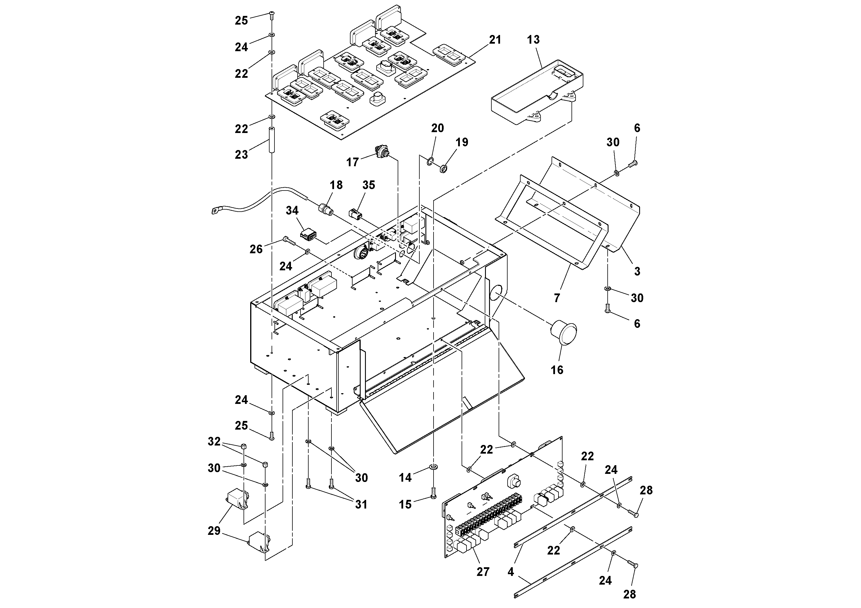 Схема запчастей Volvo PF6160 - 100973 Junction Box PF6160/PF6170