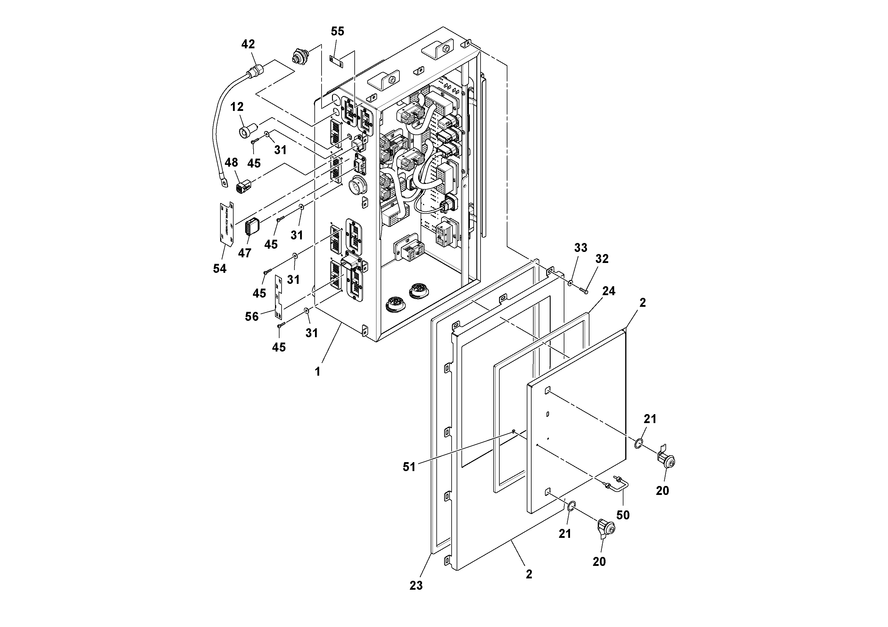 Схема запчастей Volvo PF6160 - 94102 Junction Box PF6160/PF6170