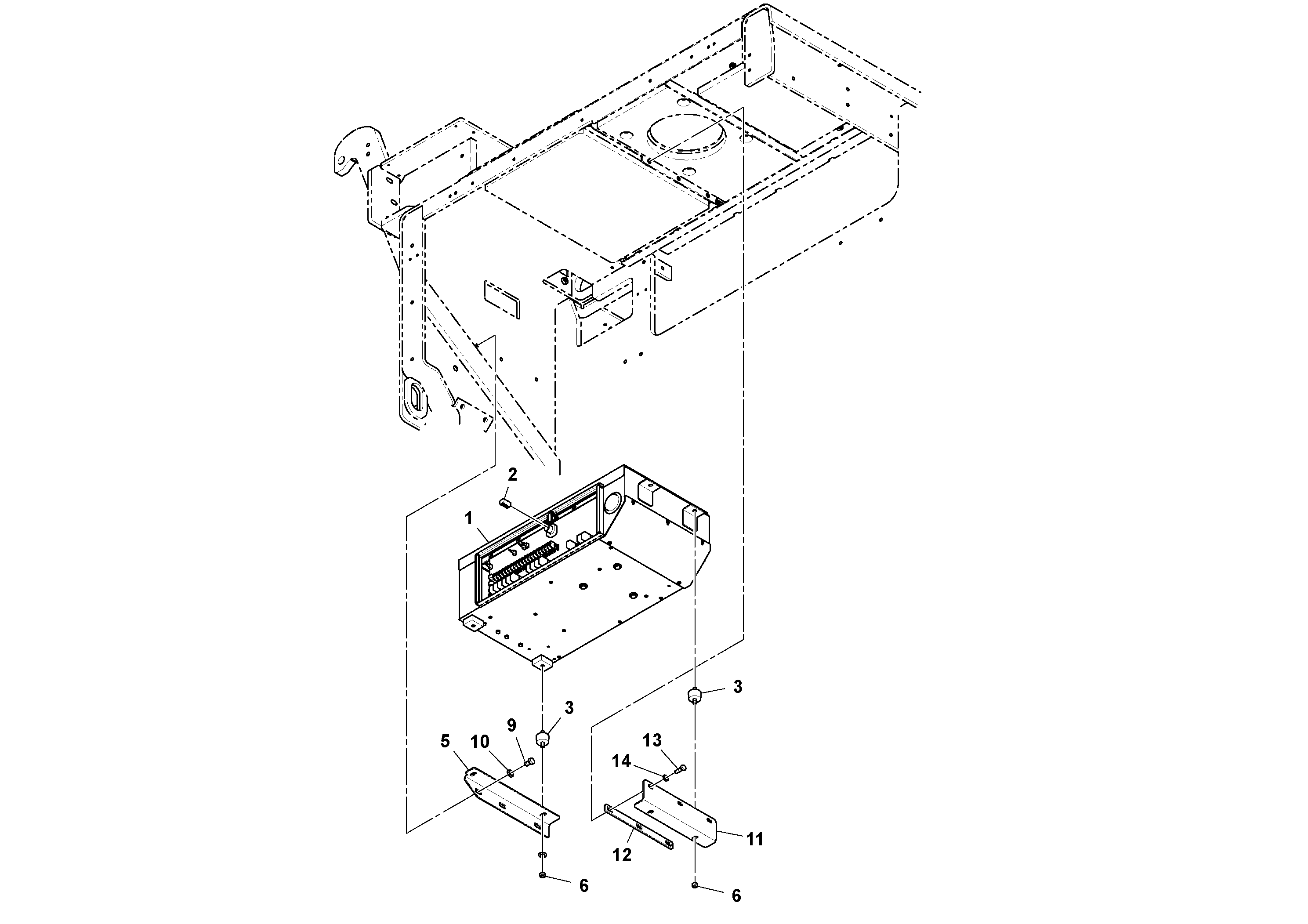 Схема запчастей Volvo PF6160 - 97216 Junction Box Installation PF6160/PF6170