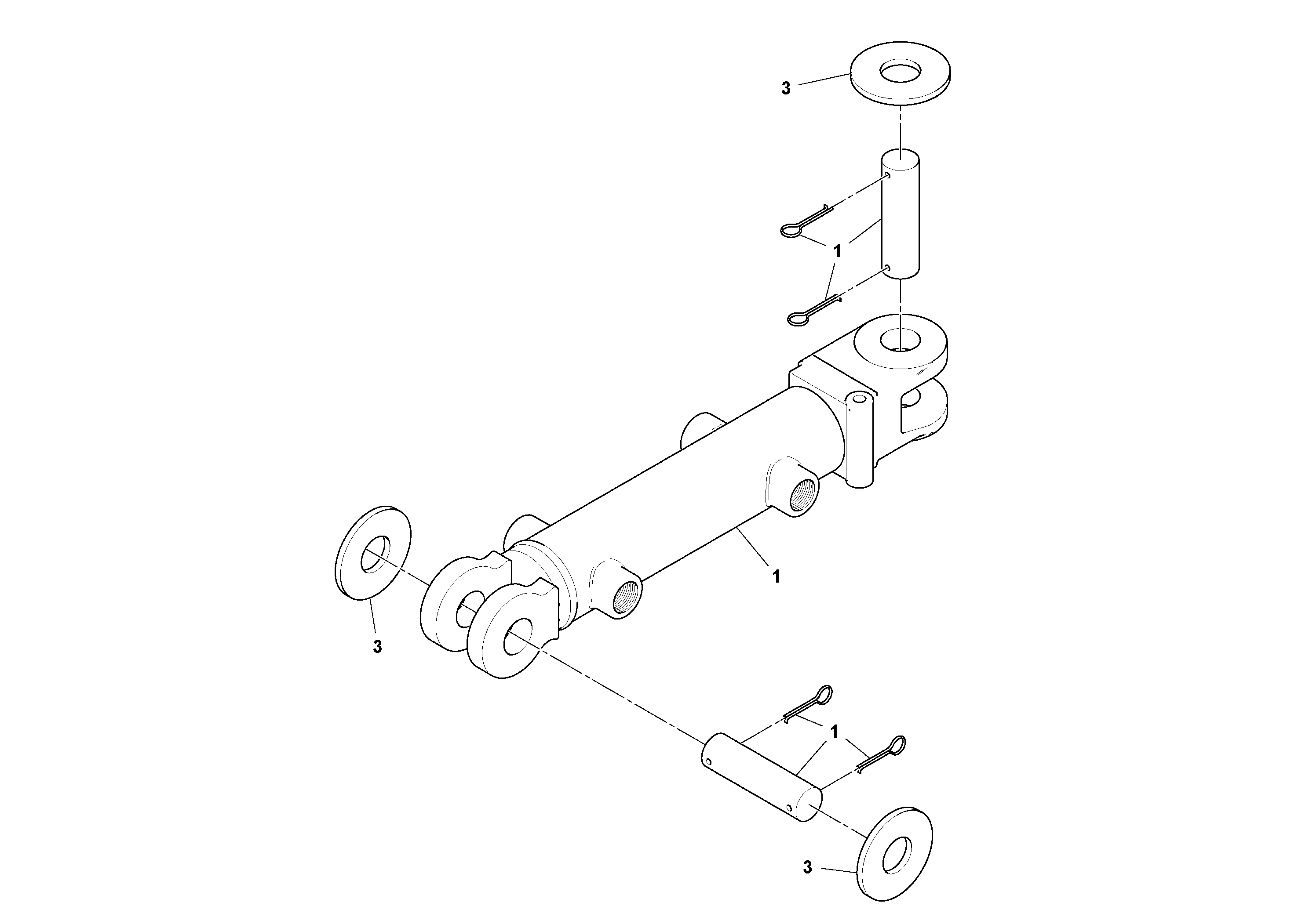 Схема запчастей Volvo PF6160 - 93166 Conveyor Cylinder Assembly PF6160/PF6170