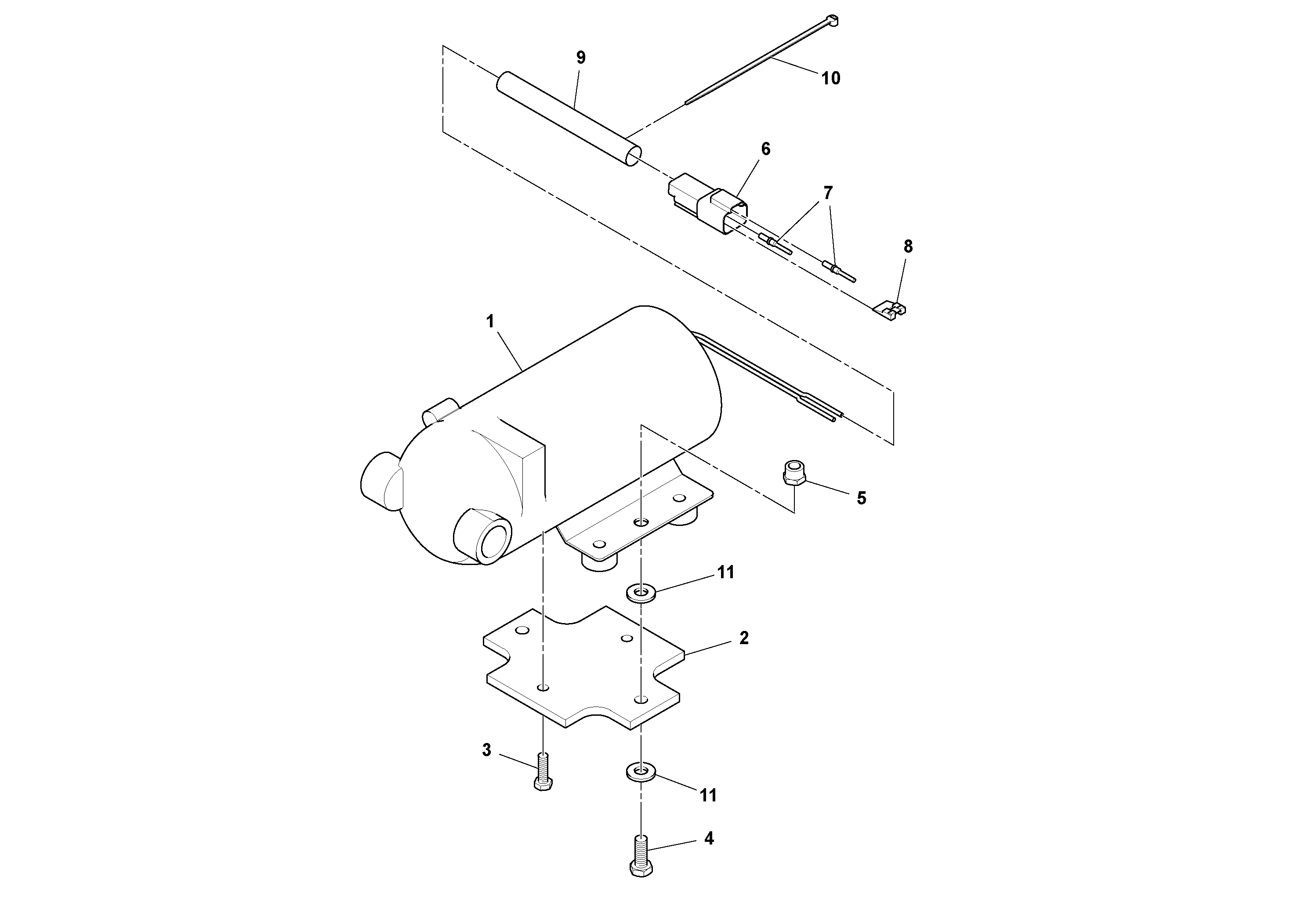 Схема запчастей Volvo PF6160 - 94129 Водяной насос в сборе PF6160/PF6170