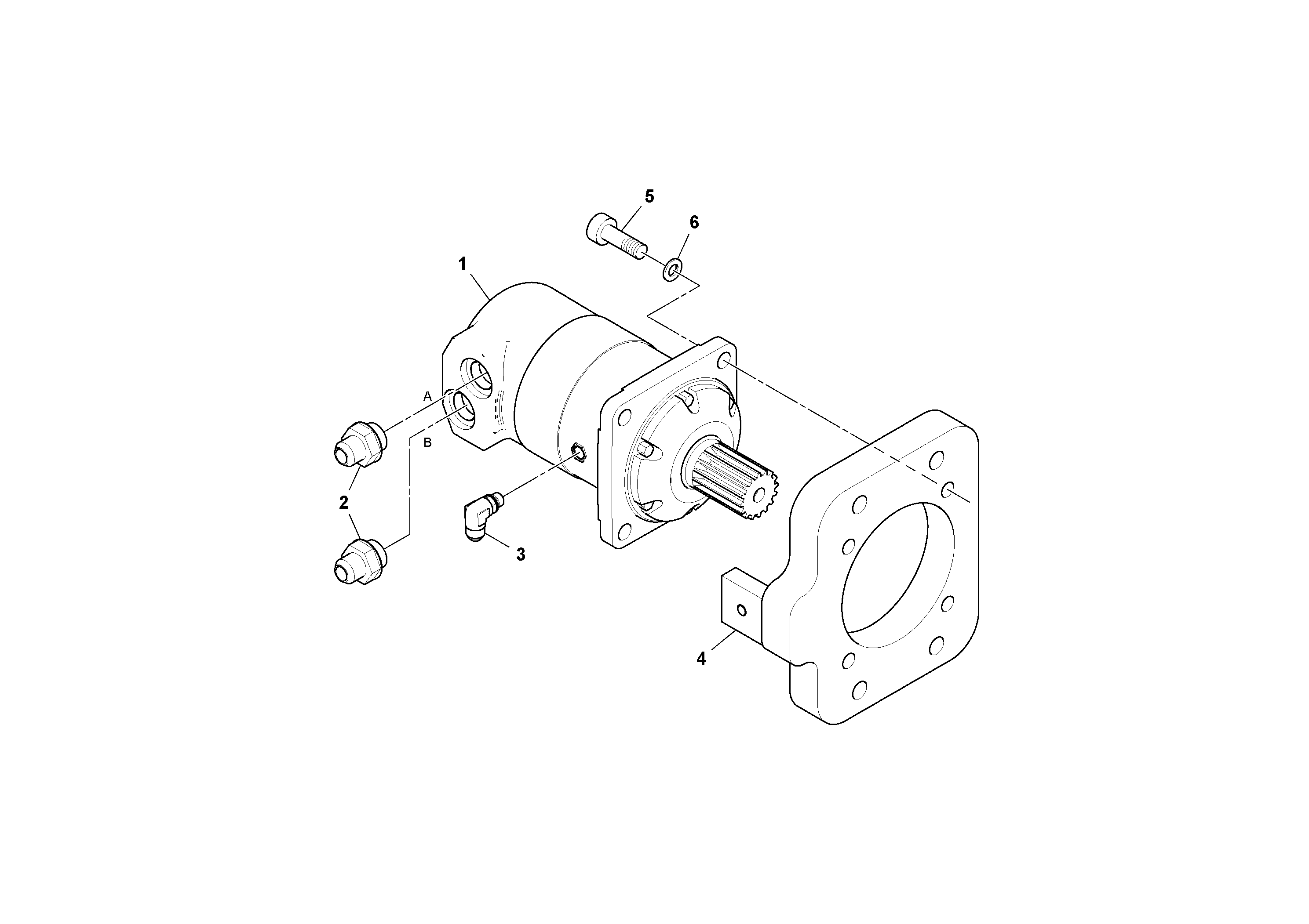 Схема запчастей Volvo PF6160 - 94640 Conveyor Motor Assembly PF6160/PF6170