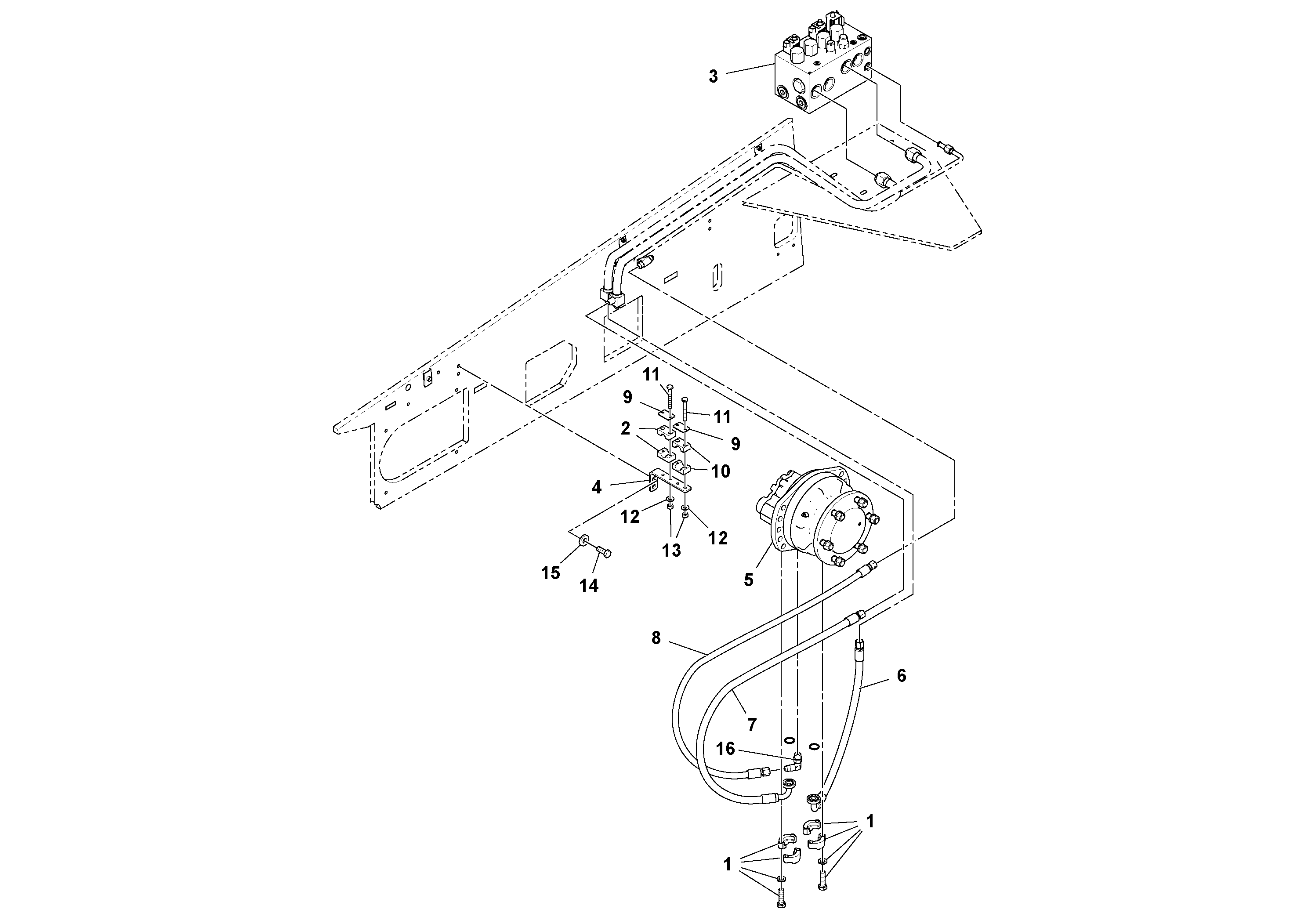 Схема запчастей Volvo PF6160 - 92385 Fwa Installation PF6160/PF6170