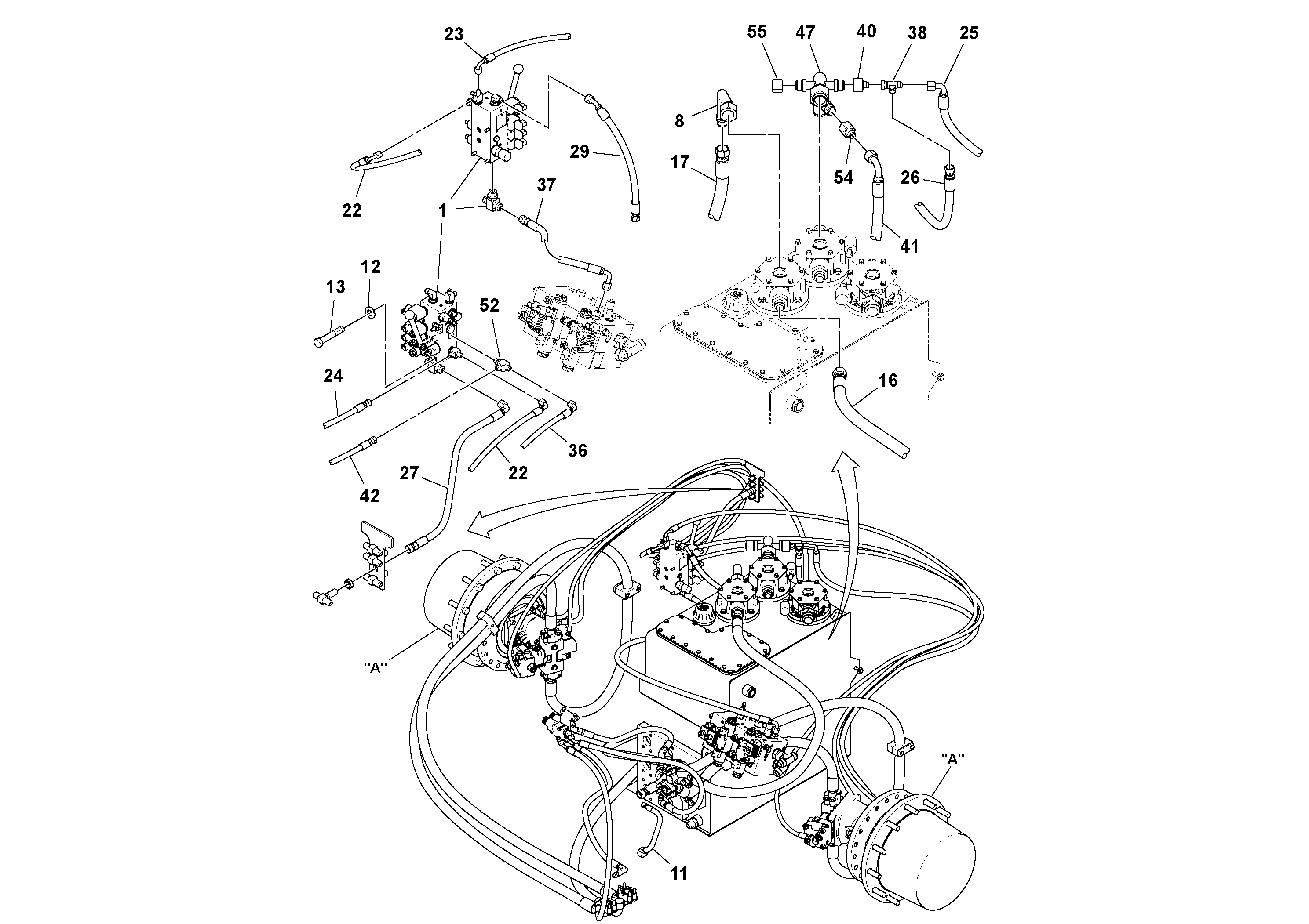 Схема запчастей Volvo PF6160 - 95272 Propulsion Installation PF6160/PF6170