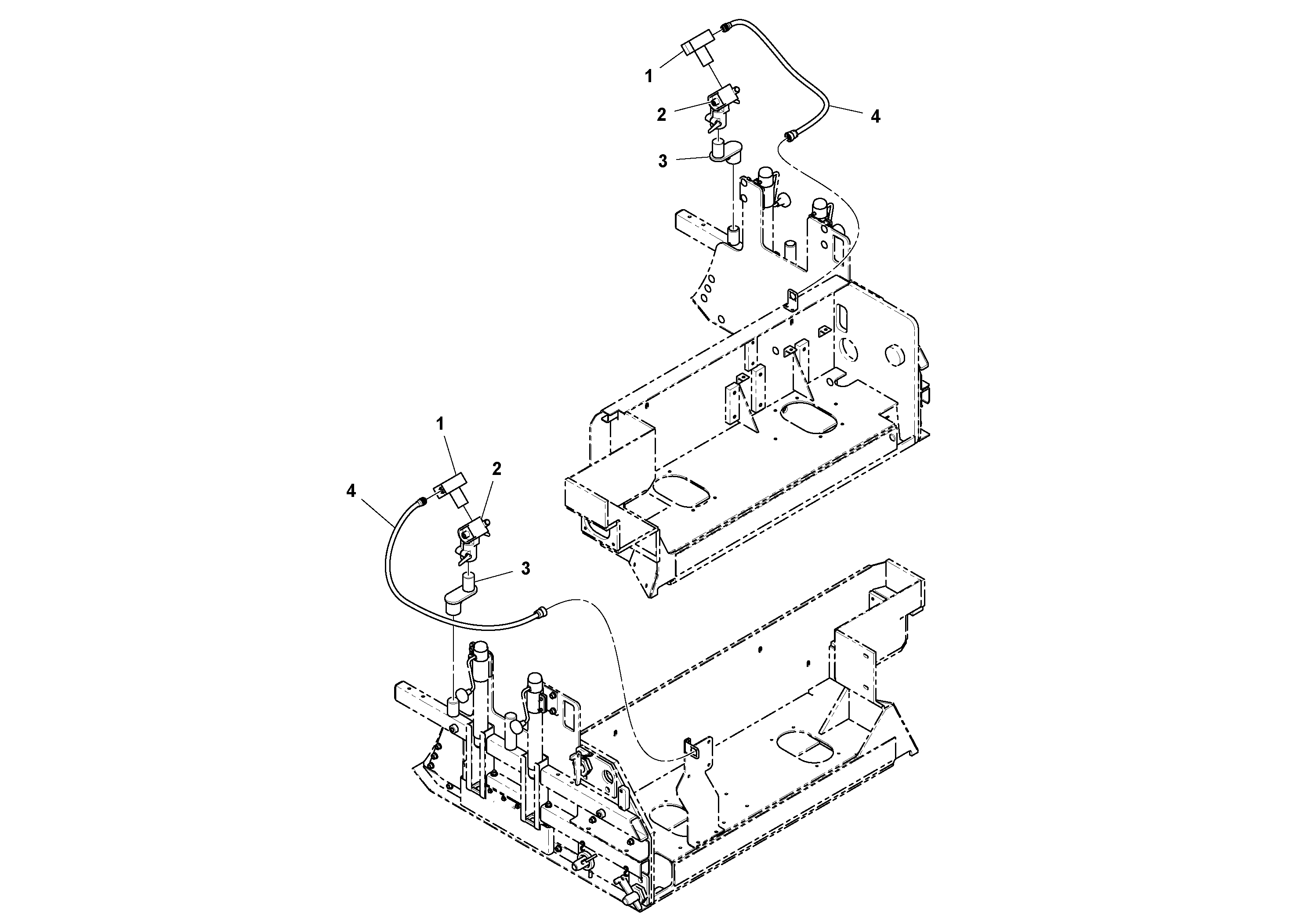 Схема запчастей Volvo PF6160 - 96910 Feeder Control Installation PF6160/PF6170