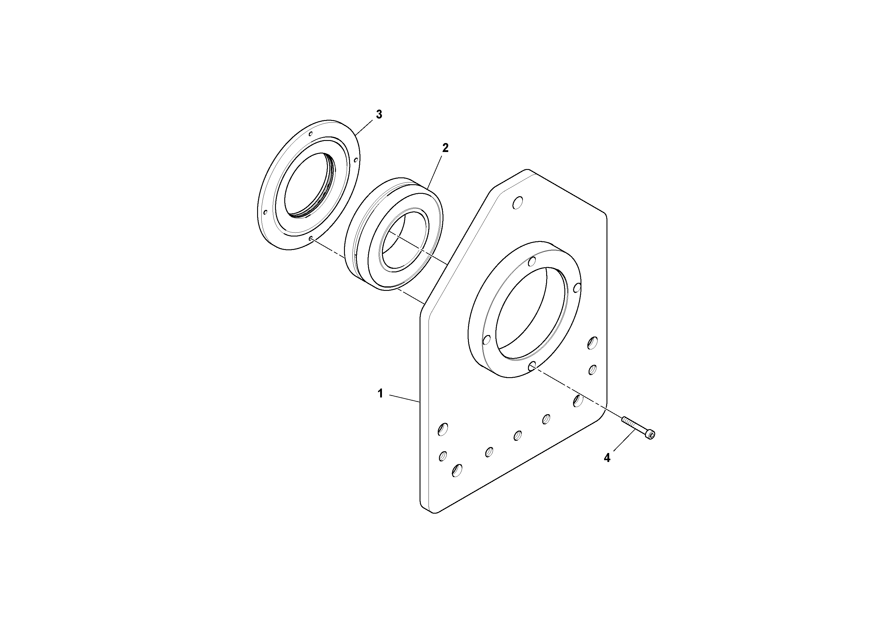 Схема запчастей Volvo PF6160 - 98141 Outboard Conveyor Bearing Assembly PF6160/PF6170