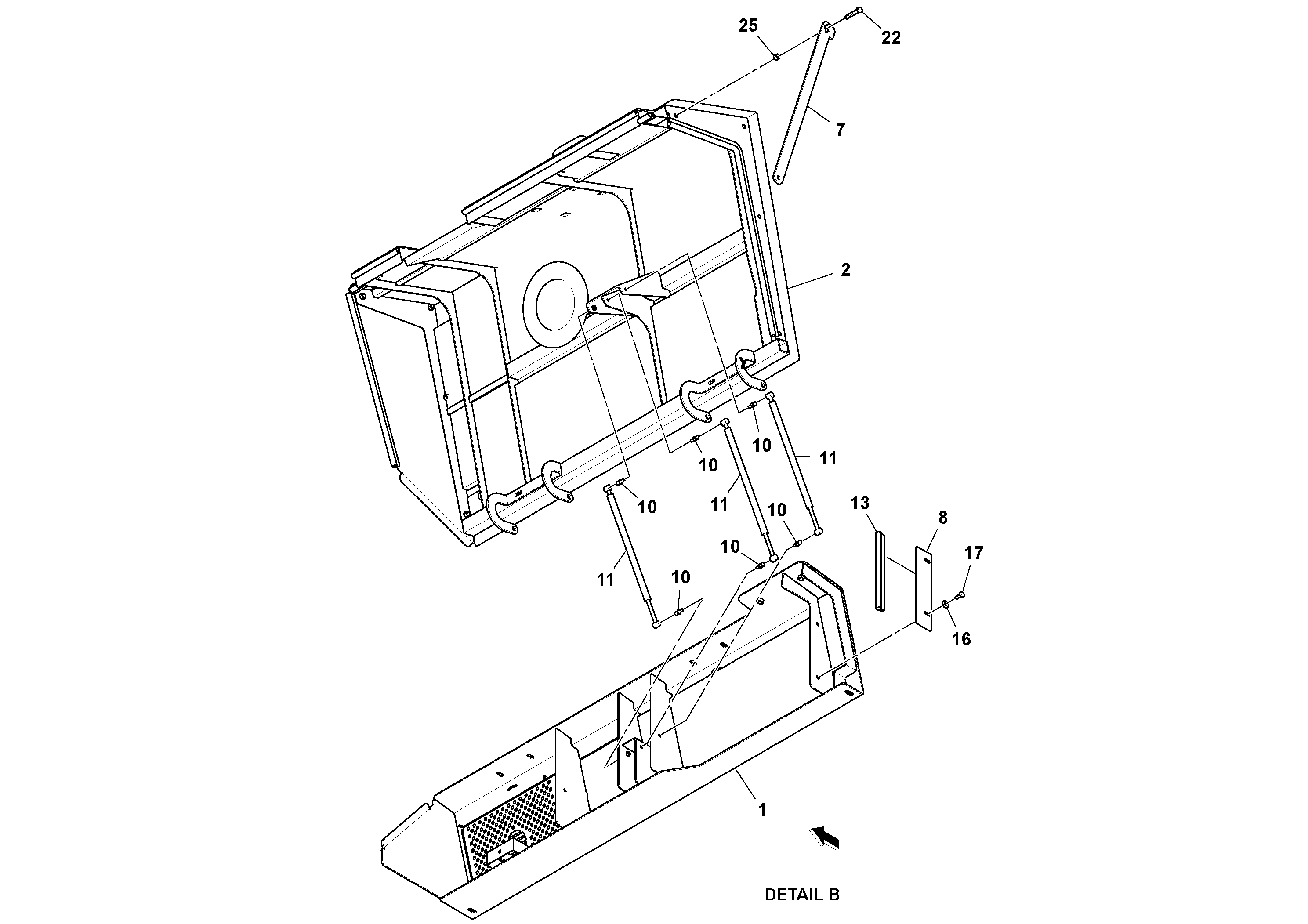 Схема запчастей Volvo PF6160 - 92852 Hood Assembly PF6160/PF6170