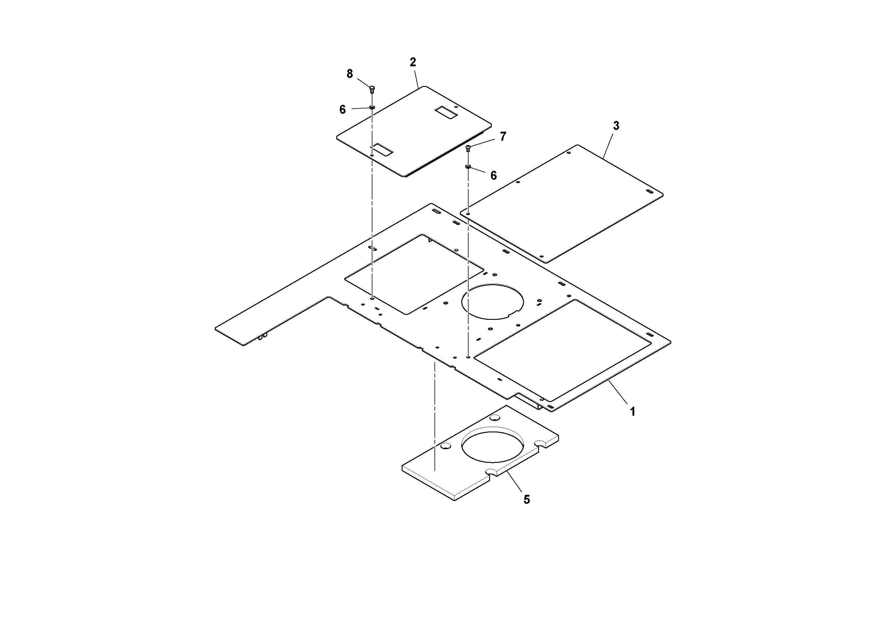 Схема запчастей Volvo PF6160 - 91500 Fixed Deck Plate Assembly PF6160/PF6170