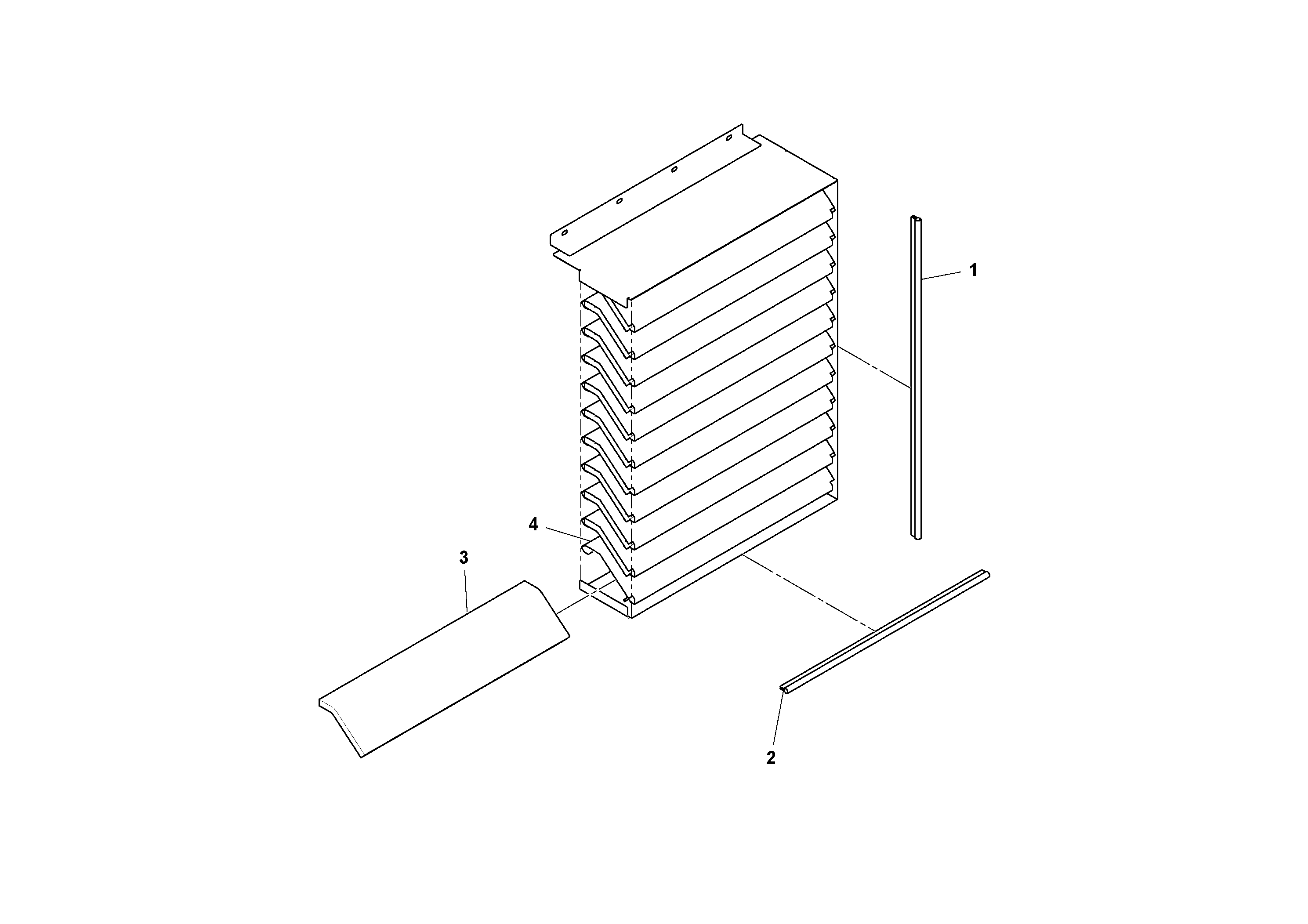 Схема запчастей Volvo PF6160 - 92096 Louvre Assembly PF6160/PF6170