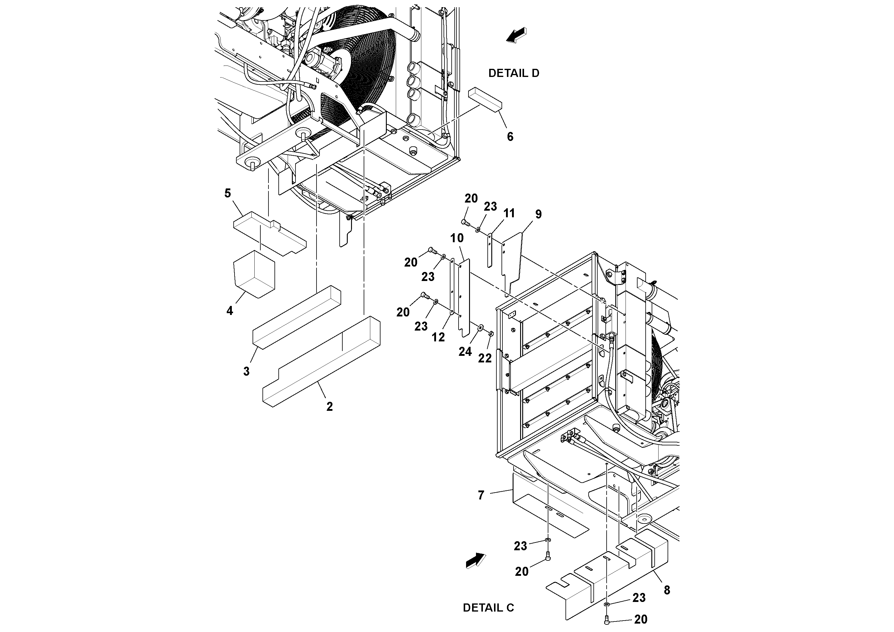 Схема запчастей Volvo PF6160 - 95900 Engine Installation PF6160/PF6170