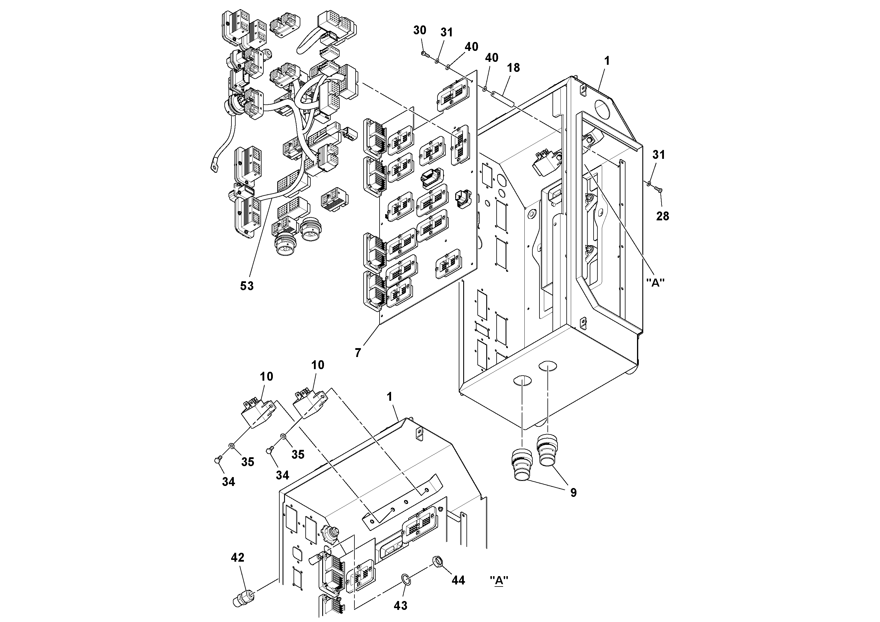 Схема запчастей Volvo PF6170 - 95056 Junction Box PF6160/PF6170