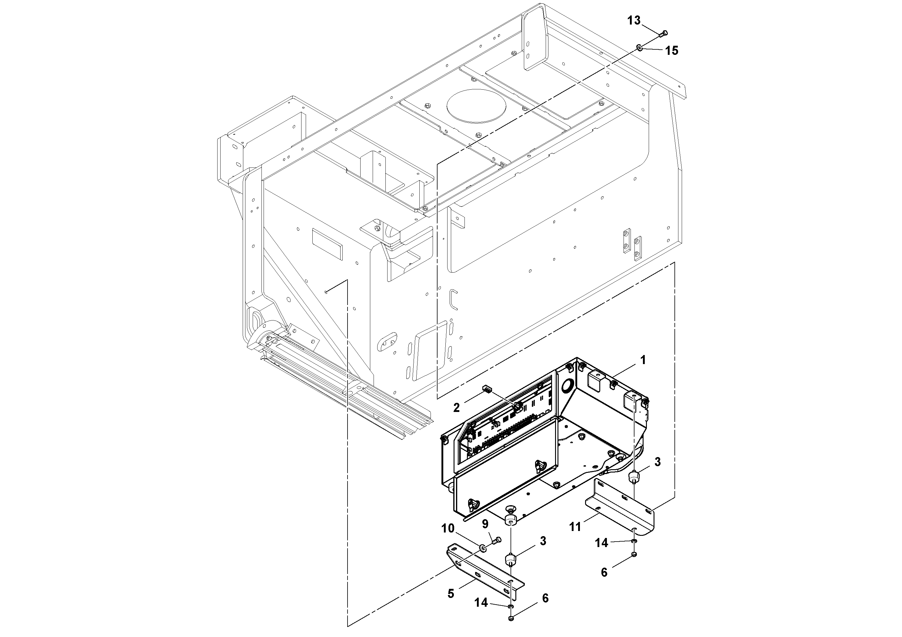 Схема запчастей Volvo PF6170 - 96337 Junction Box Installation PF6160/PF6170