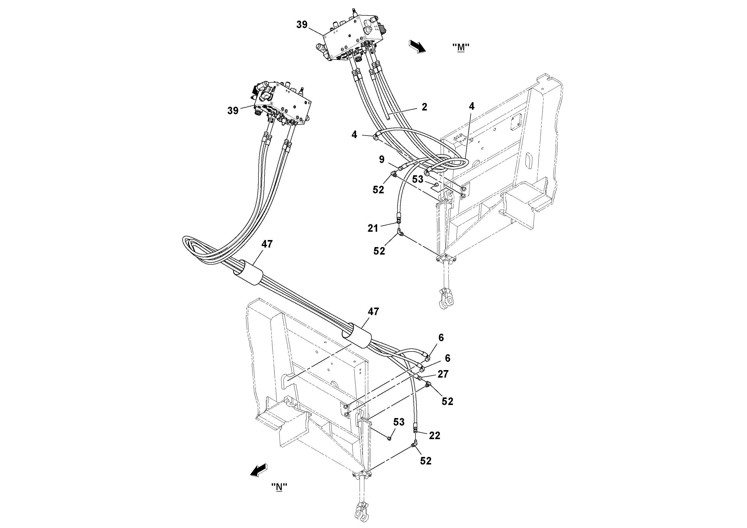 Схема запчастей Volvo PF6170 - 101163 Hydraulic Gear Pump Installation PF6160/PF6170