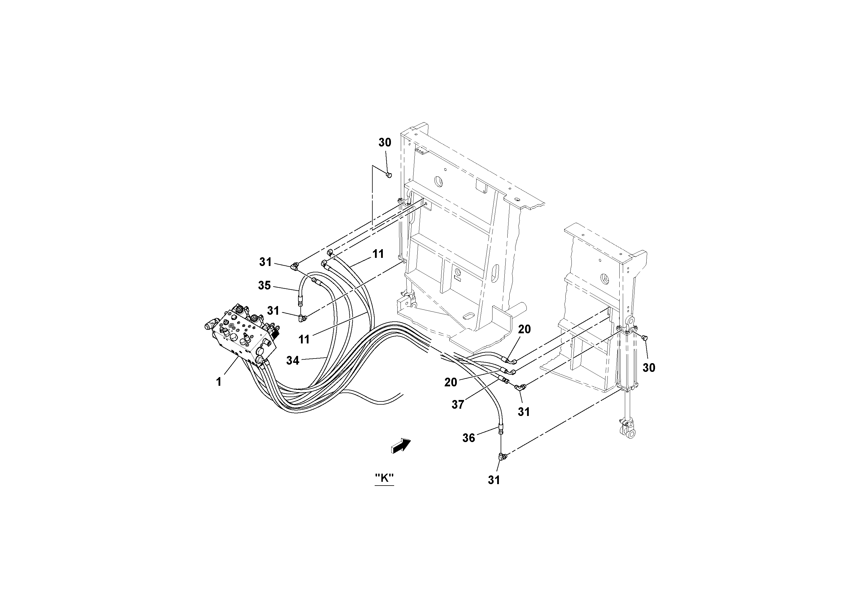 Схема запчастей Volvo PF6170 - 87652 Hydraulic Gear Pump Installation PF6160/PF6170