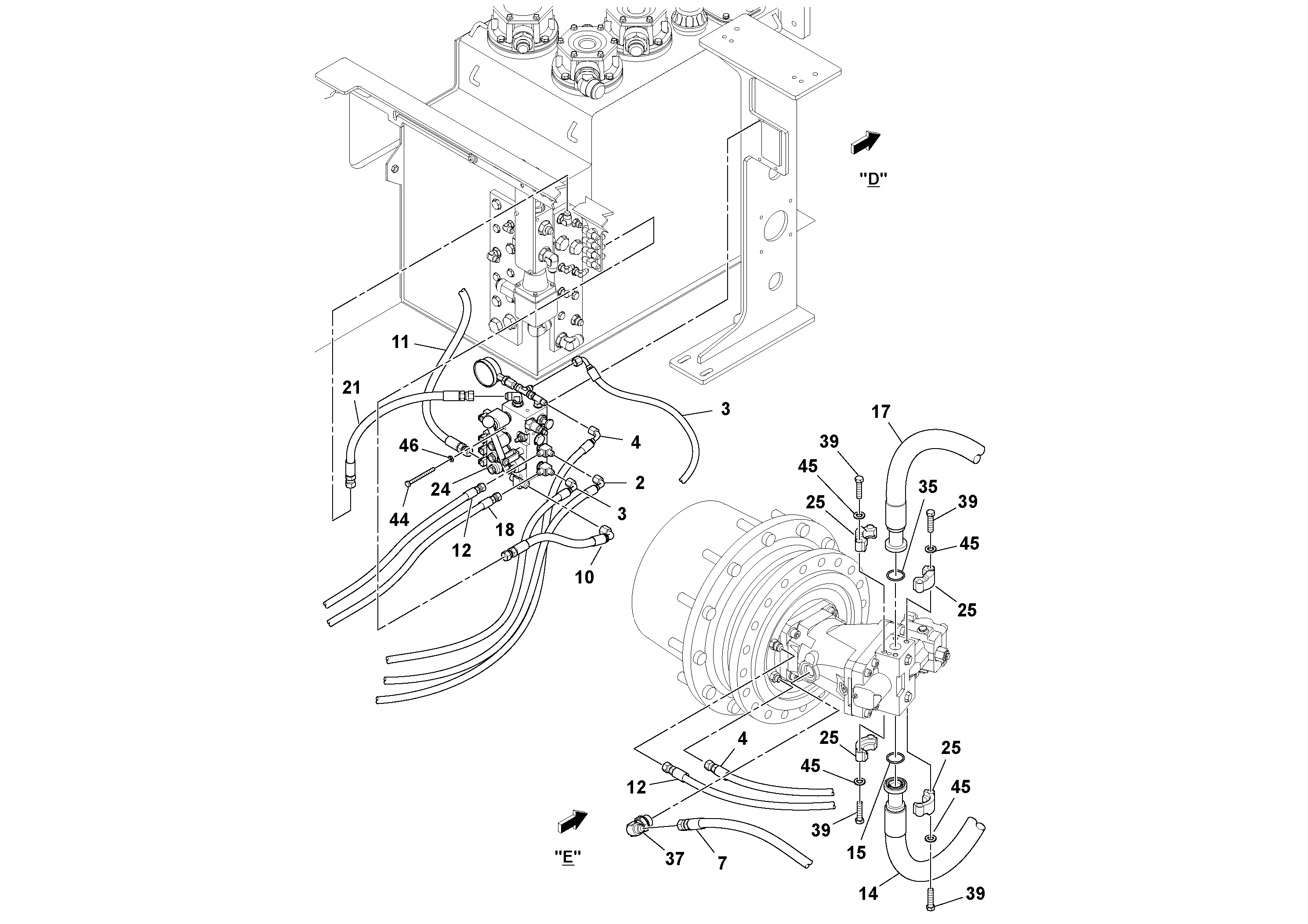 Схема запчастей Volvo PF6170 - 98183 Propulsion Installation PF6160/PF6170