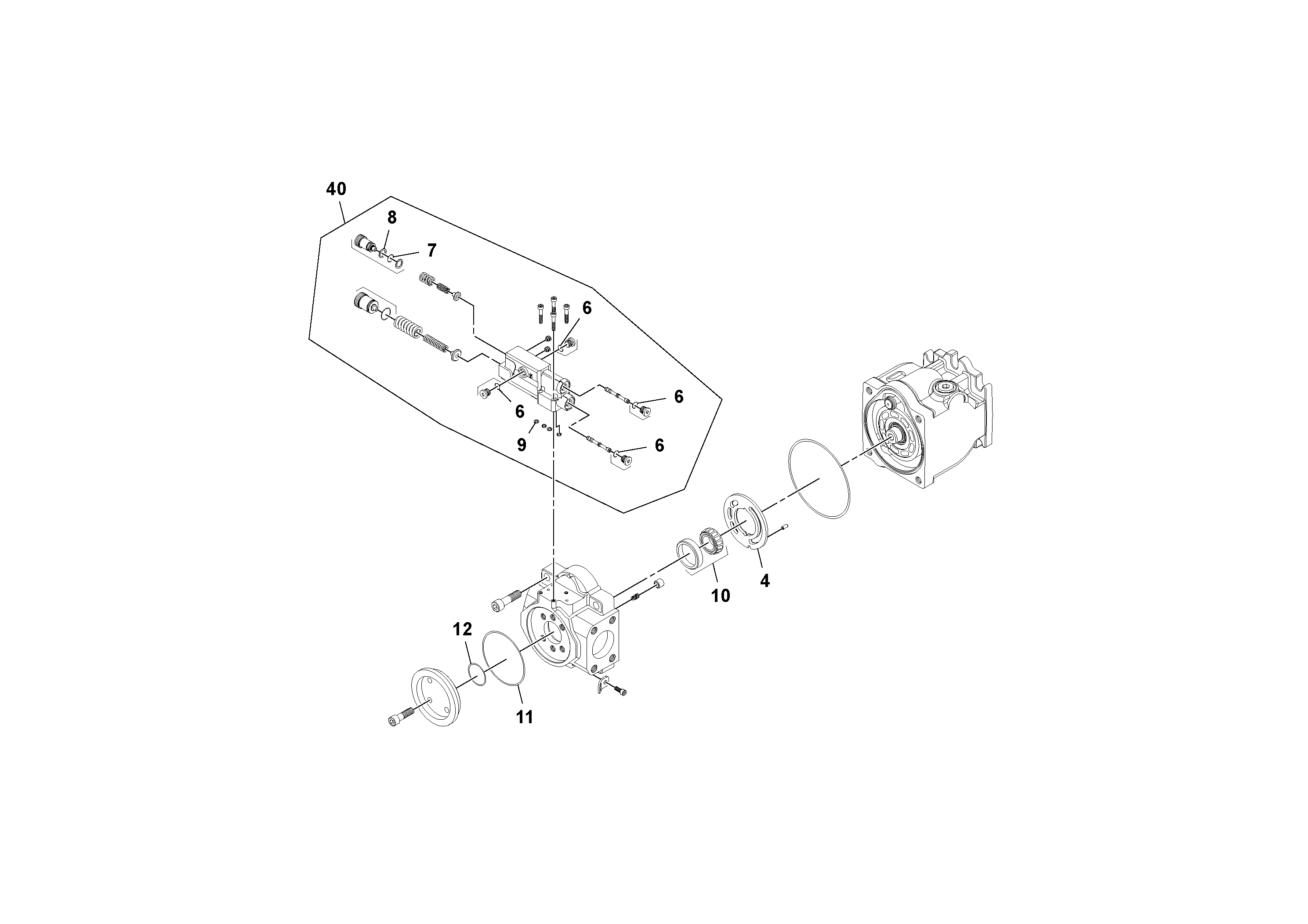 Схема запчастей Volvo PF6170 - 92469 Насос PF6160/PF6170