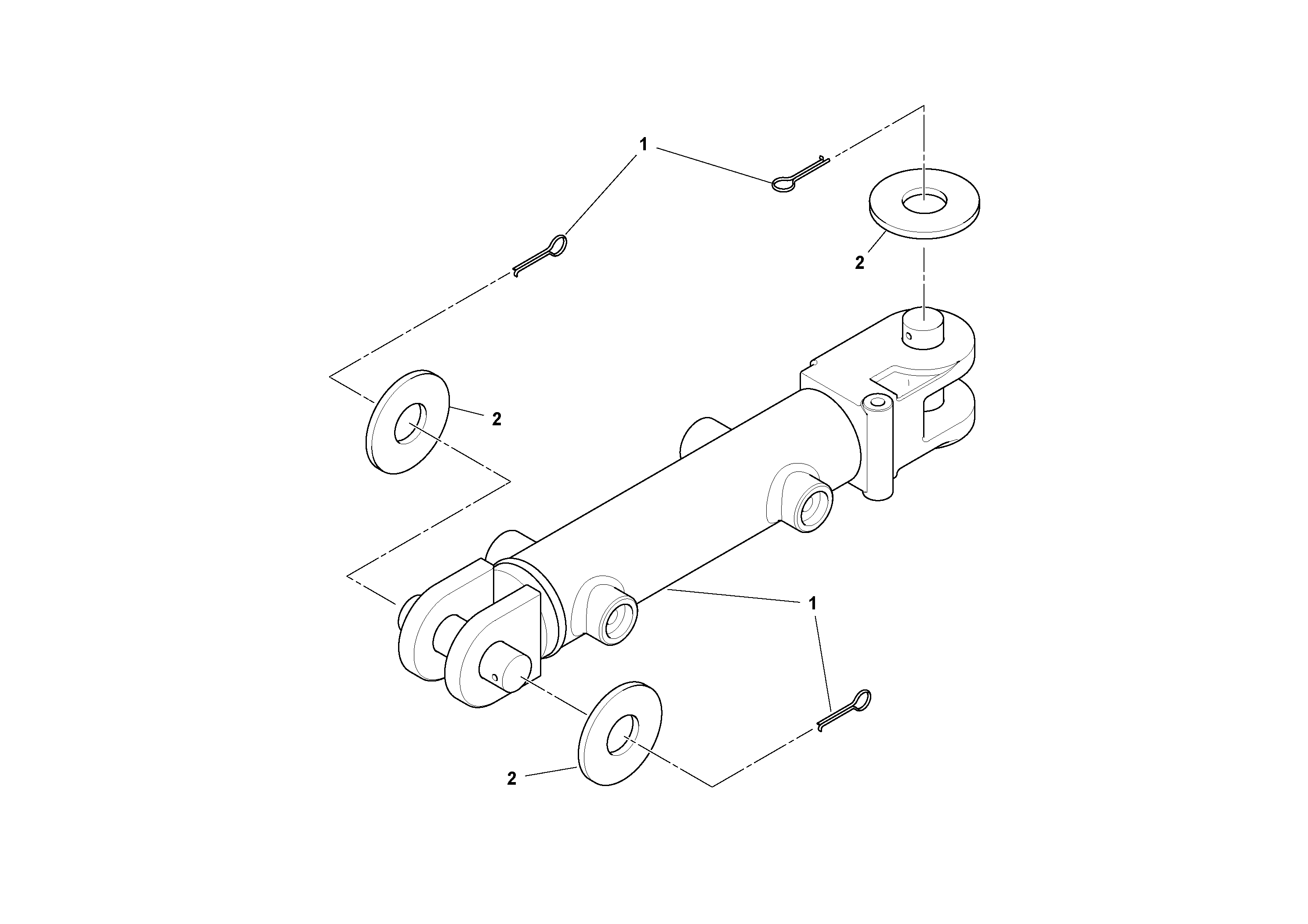 Схема запчастей Volvo PF6170 - 95557 Conveyor Cylinder Assembly PF6160/PF6170