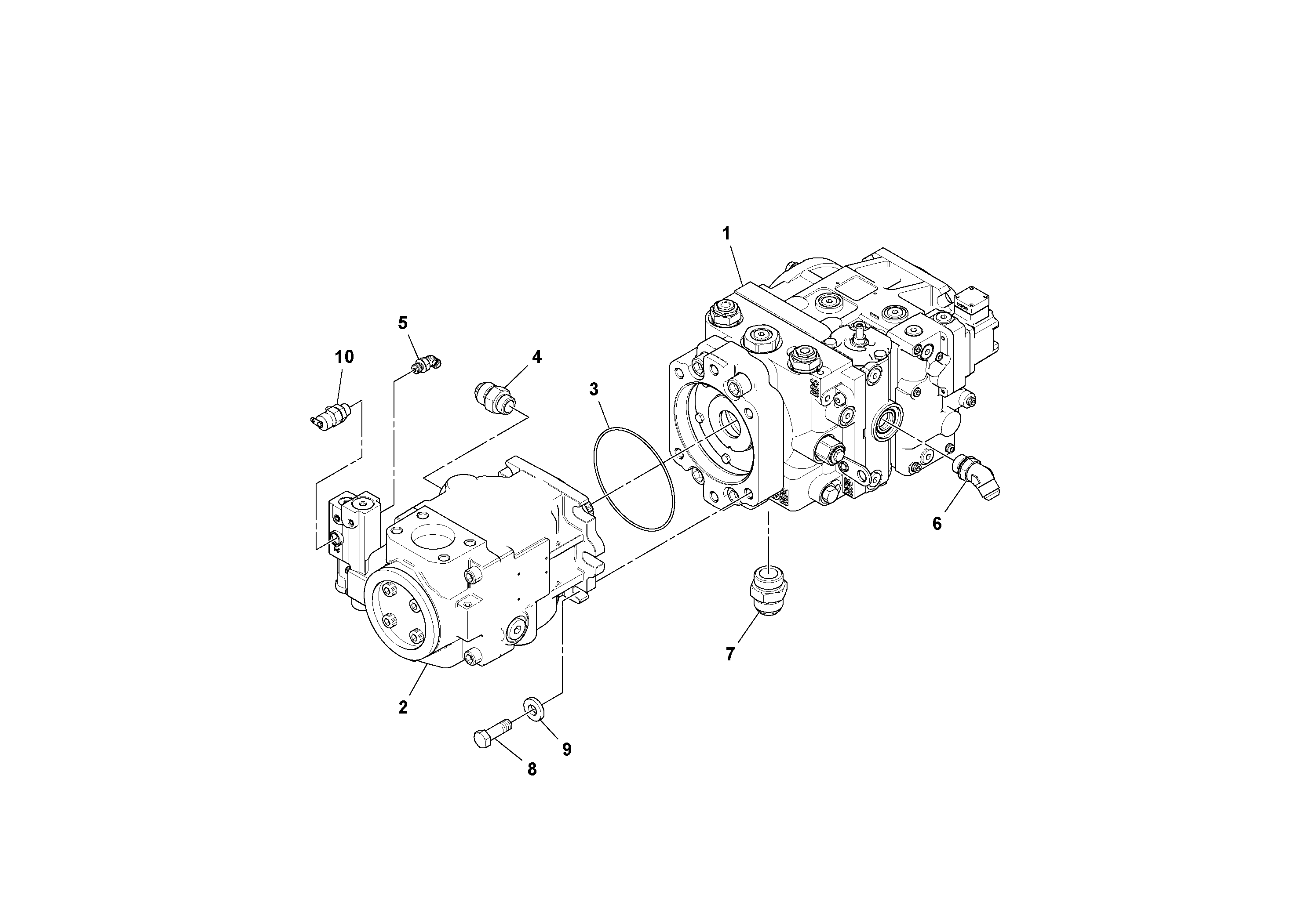 Схема запчастей Volvo PF6170 - 94891 Propulsion/Conveyor Pump Assembly PF6160/PF6170