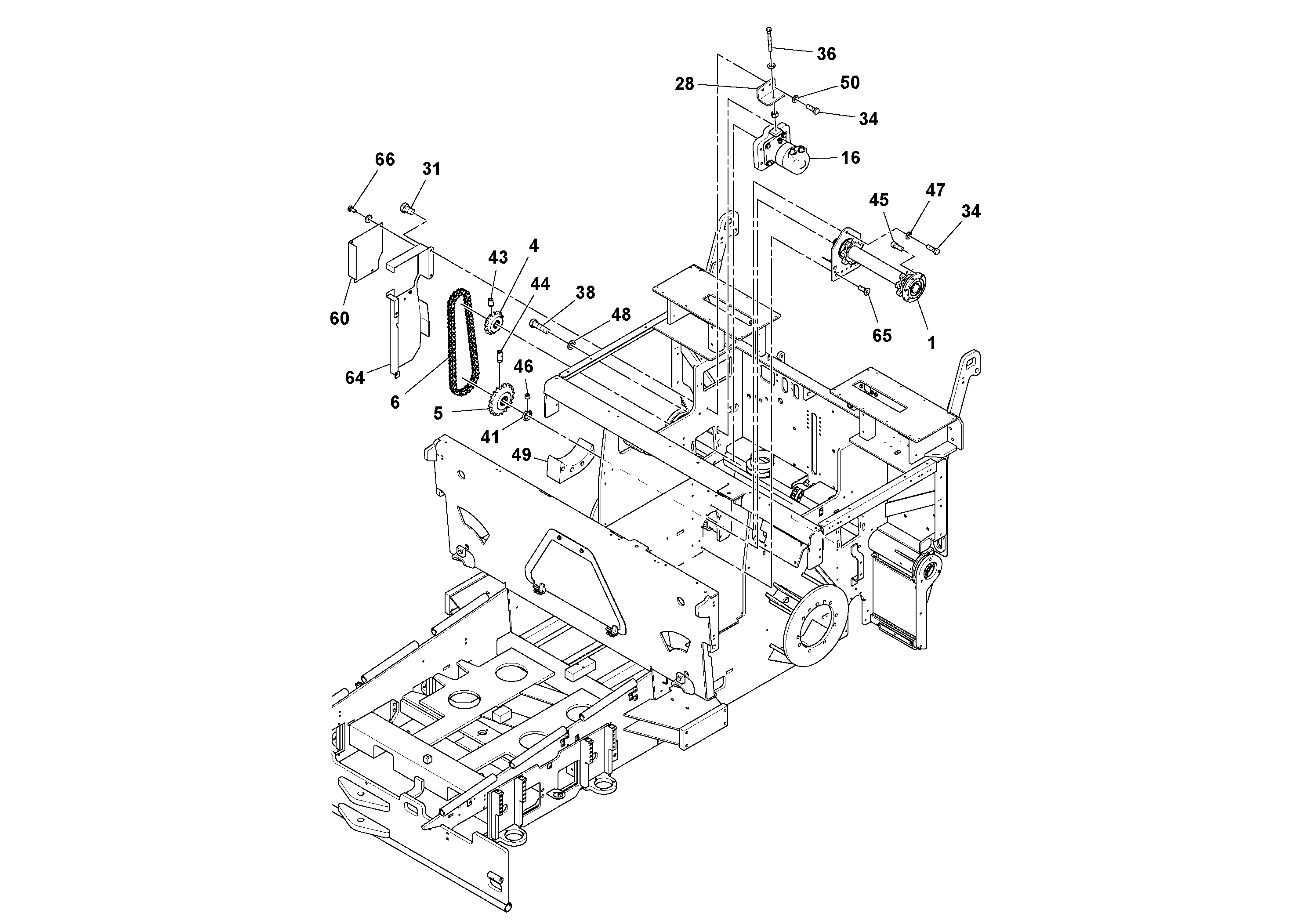 Схема запчастей Volvo PF6170 - 97914 Conveyor Installation PF6160/PF6170