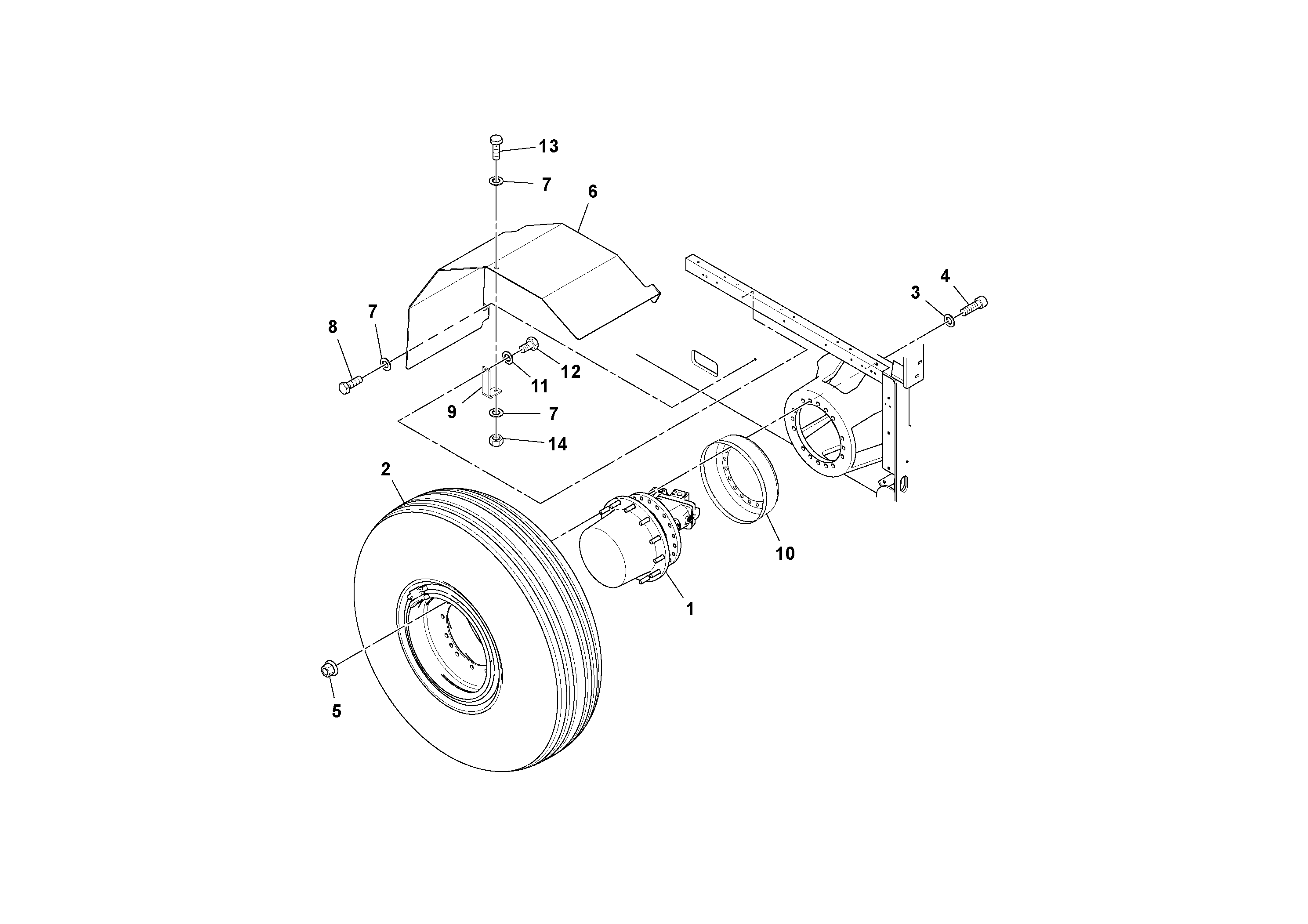 Схема запчастей Volvo PF6170 - 93062 Wheel Drive Installation PF6160/PF6170