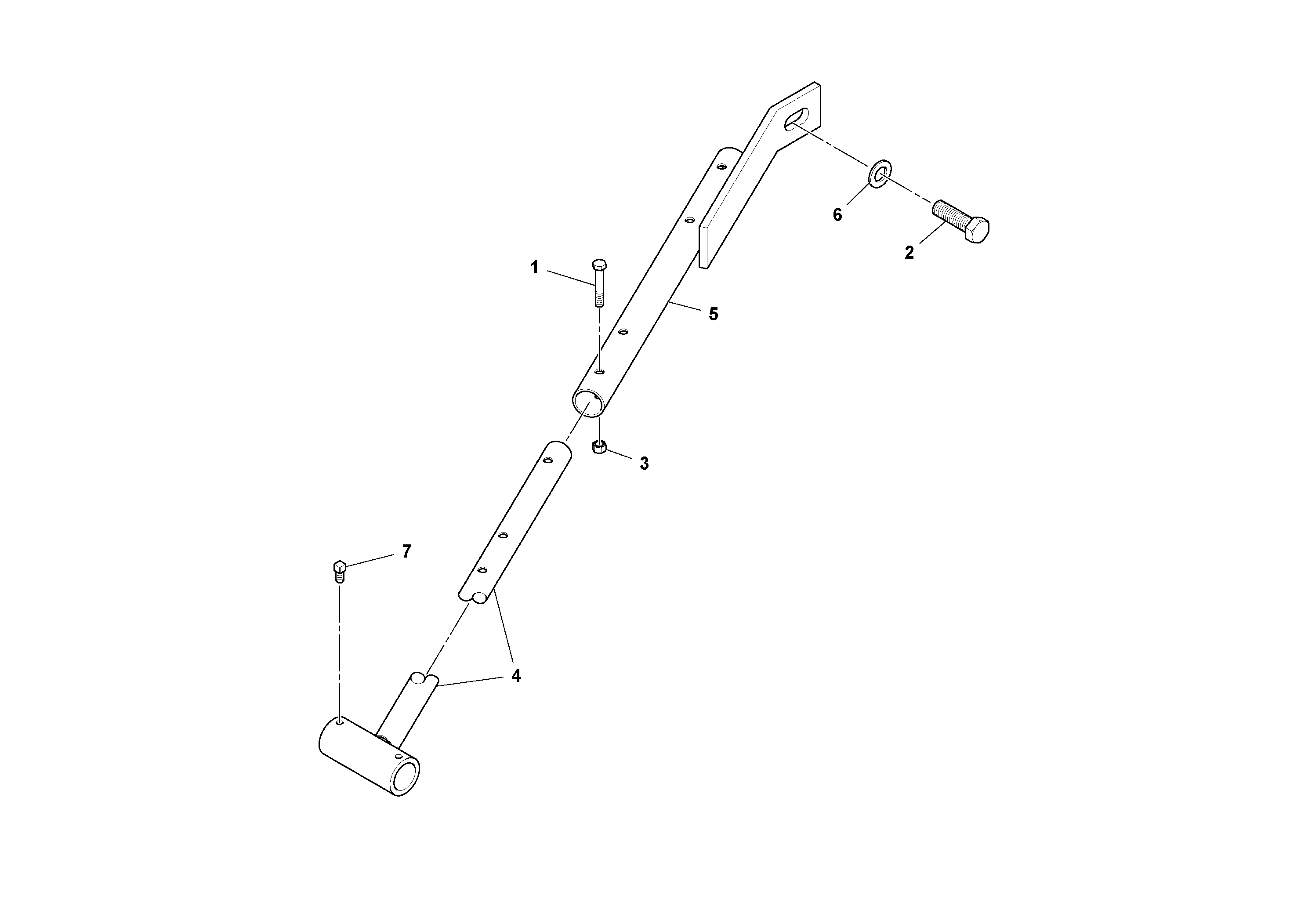 Схема запчастей Volvo PF6170 - 92091 Brace Assembly Floating Beam PF6160/PF6170