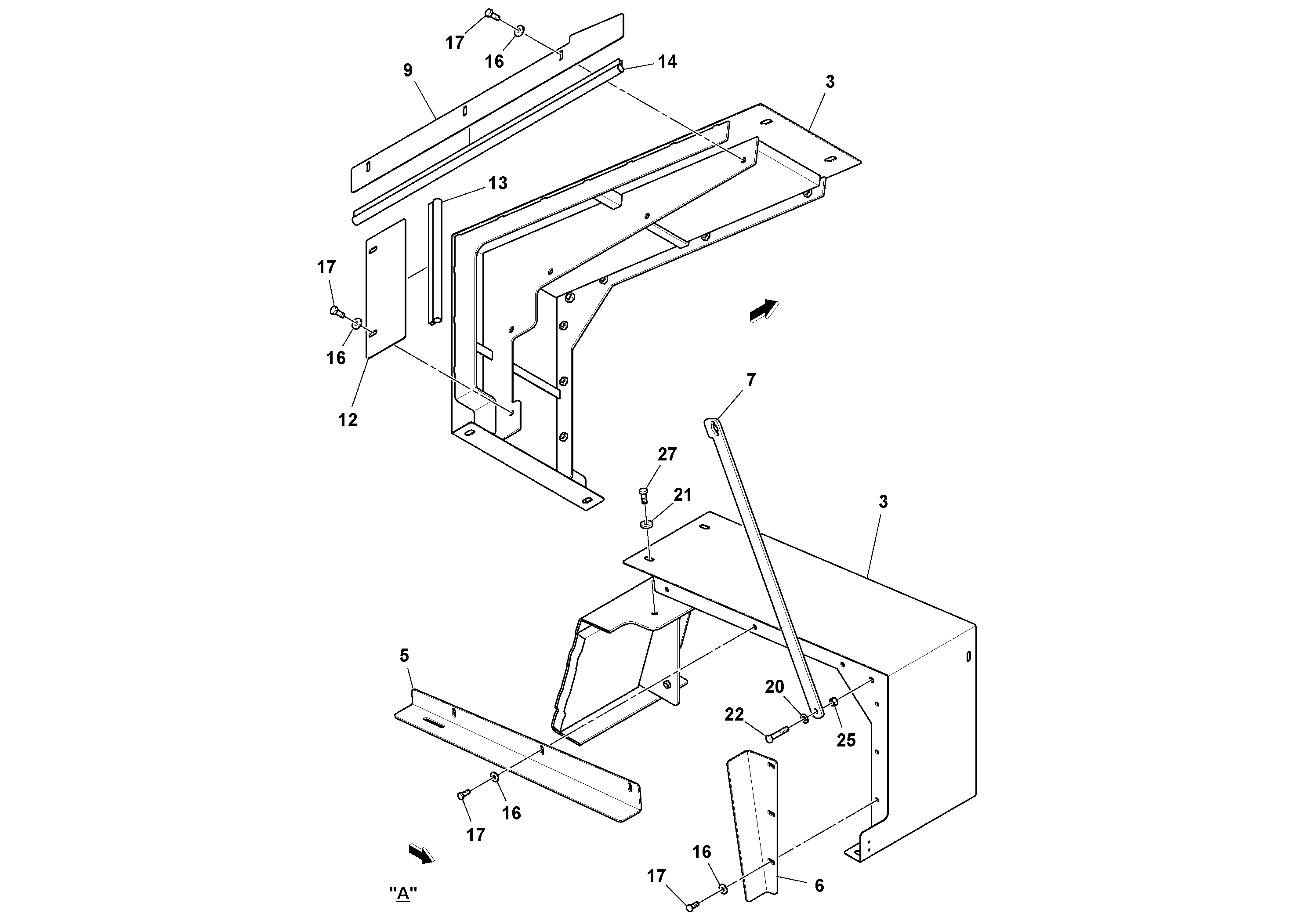 Схема запчастей Volvo PF6170 - 106521 Hood Assembly PF6160/PF6170