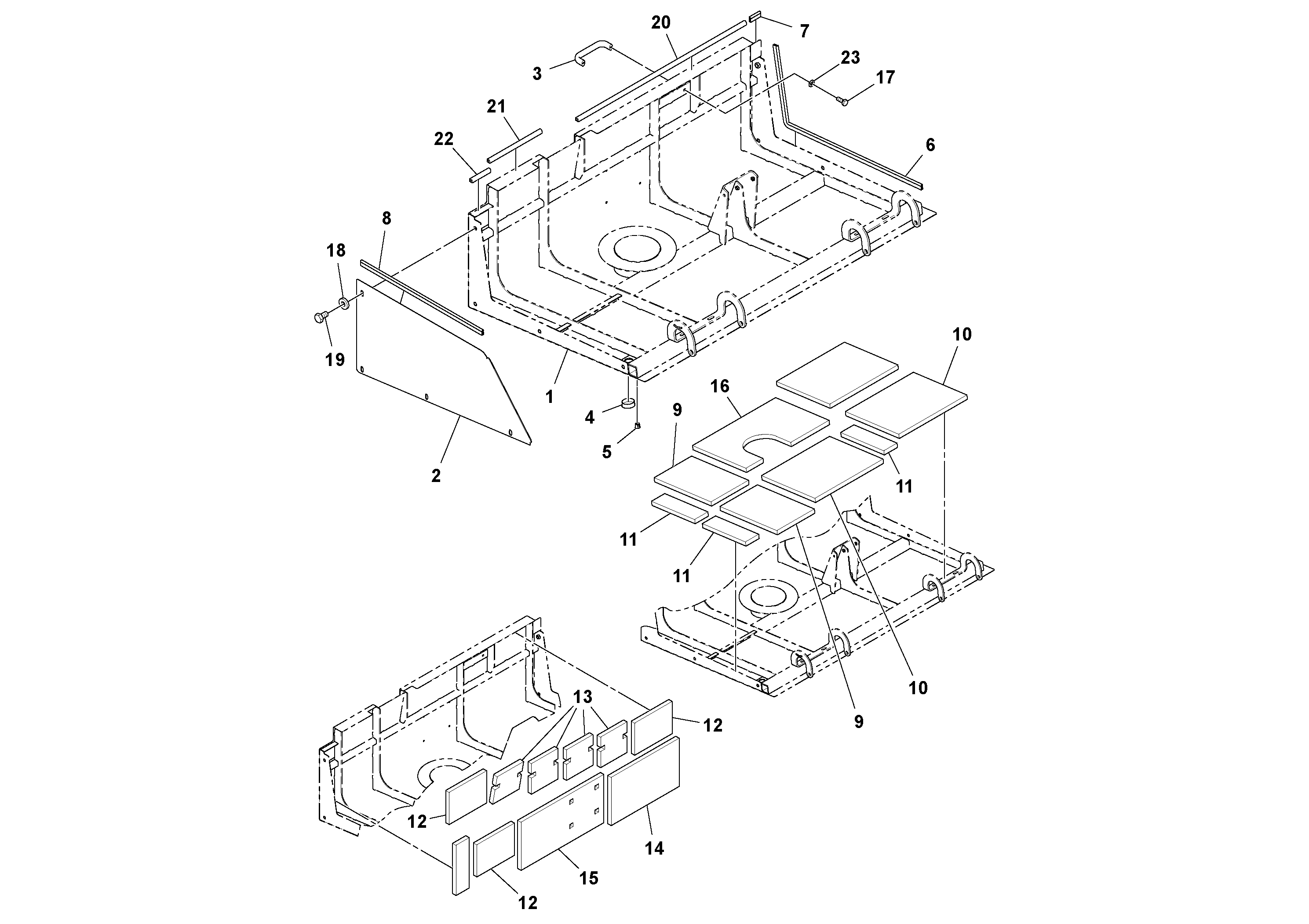 Схема запчастей Volvo PF6170 - 95759 Hood Door Assembly PF6160/PF6170