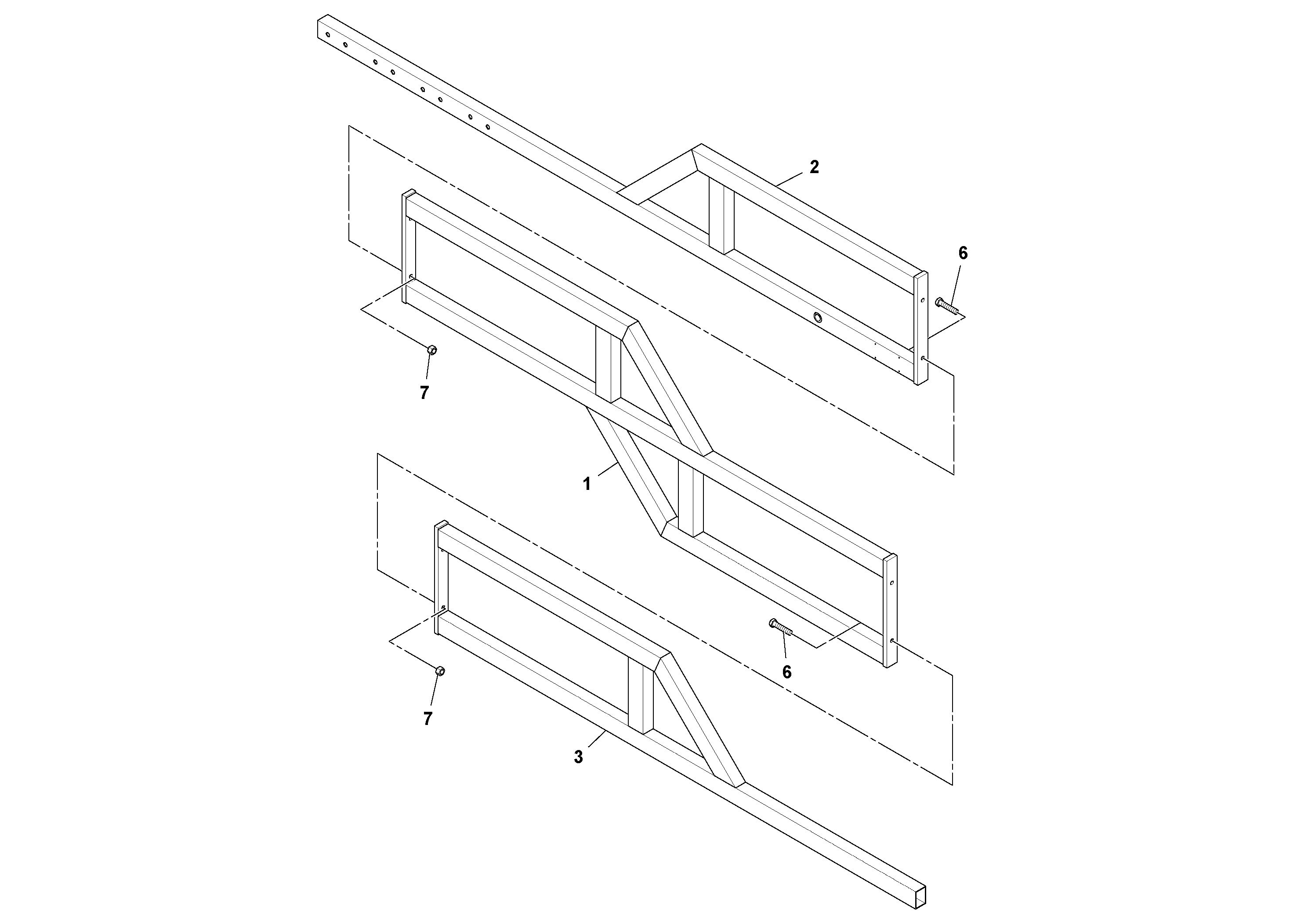 Схема запчастей Volvo PF6170 - 98126 Beam Assembly PF6160/PF6170